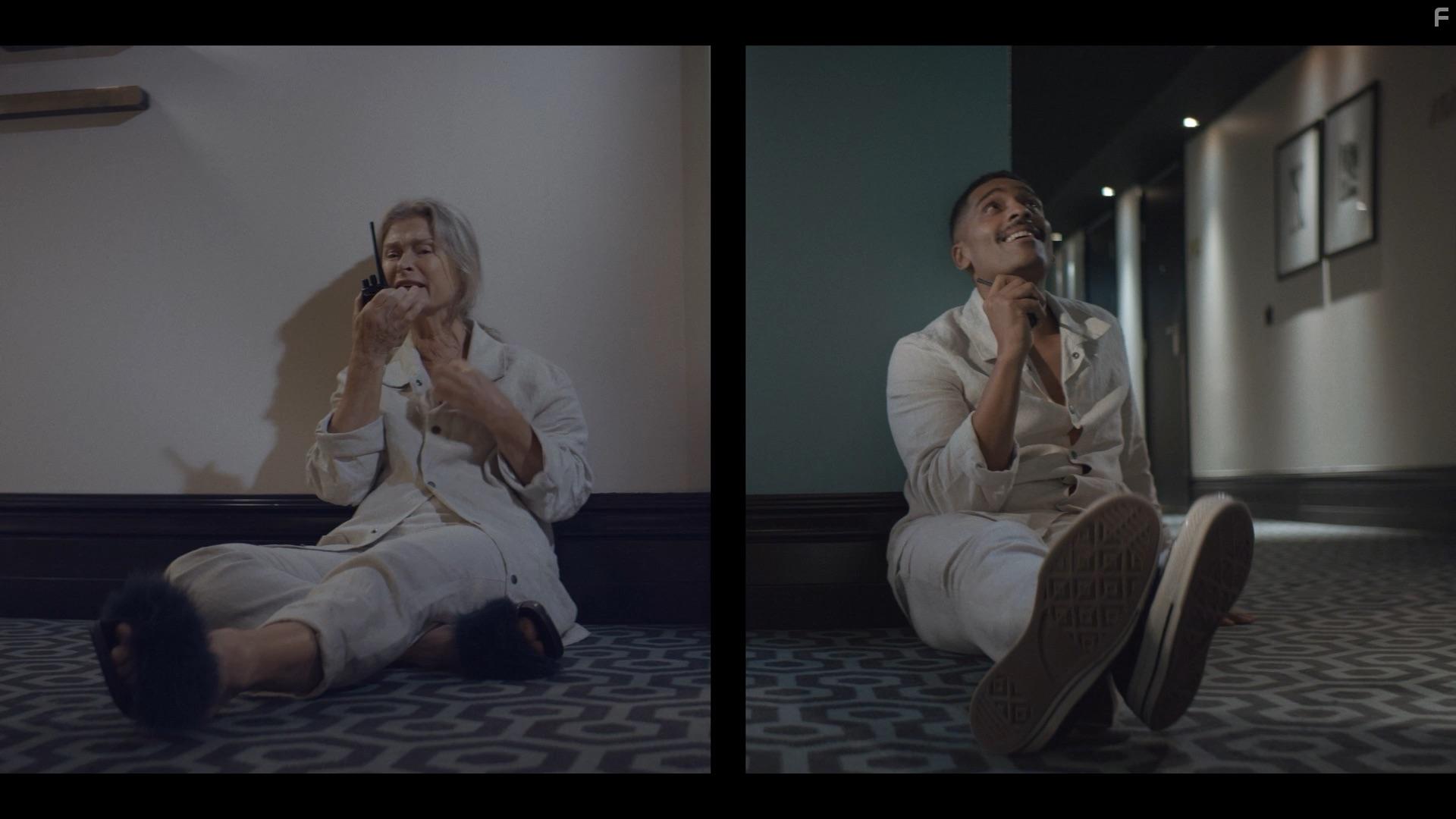 Lena Endre and Alexander Karim in Glacir (2021)