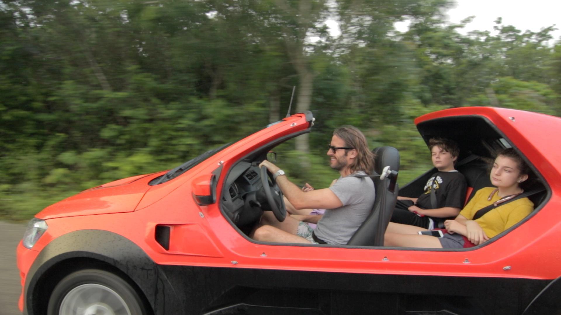 Banks Gerowin, Hanni Fox Gerowin, and Christopher Ramage in Oh Ship! It's a Family Trip (2020)