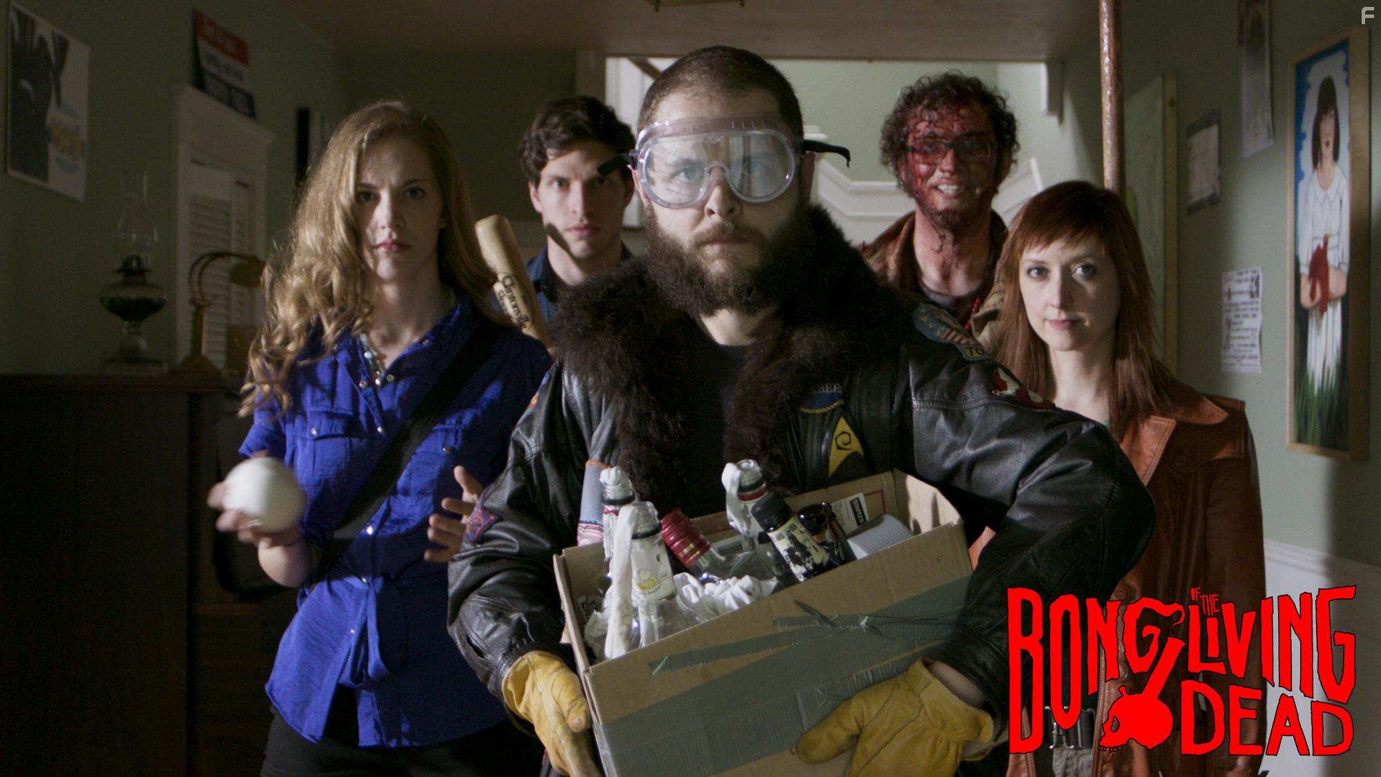 Daniel Alan Kiely, Tiffany Kiely, Eric Boso, Dan Nye, and Laura E. Mock in Bong of the Living Dead (2017)