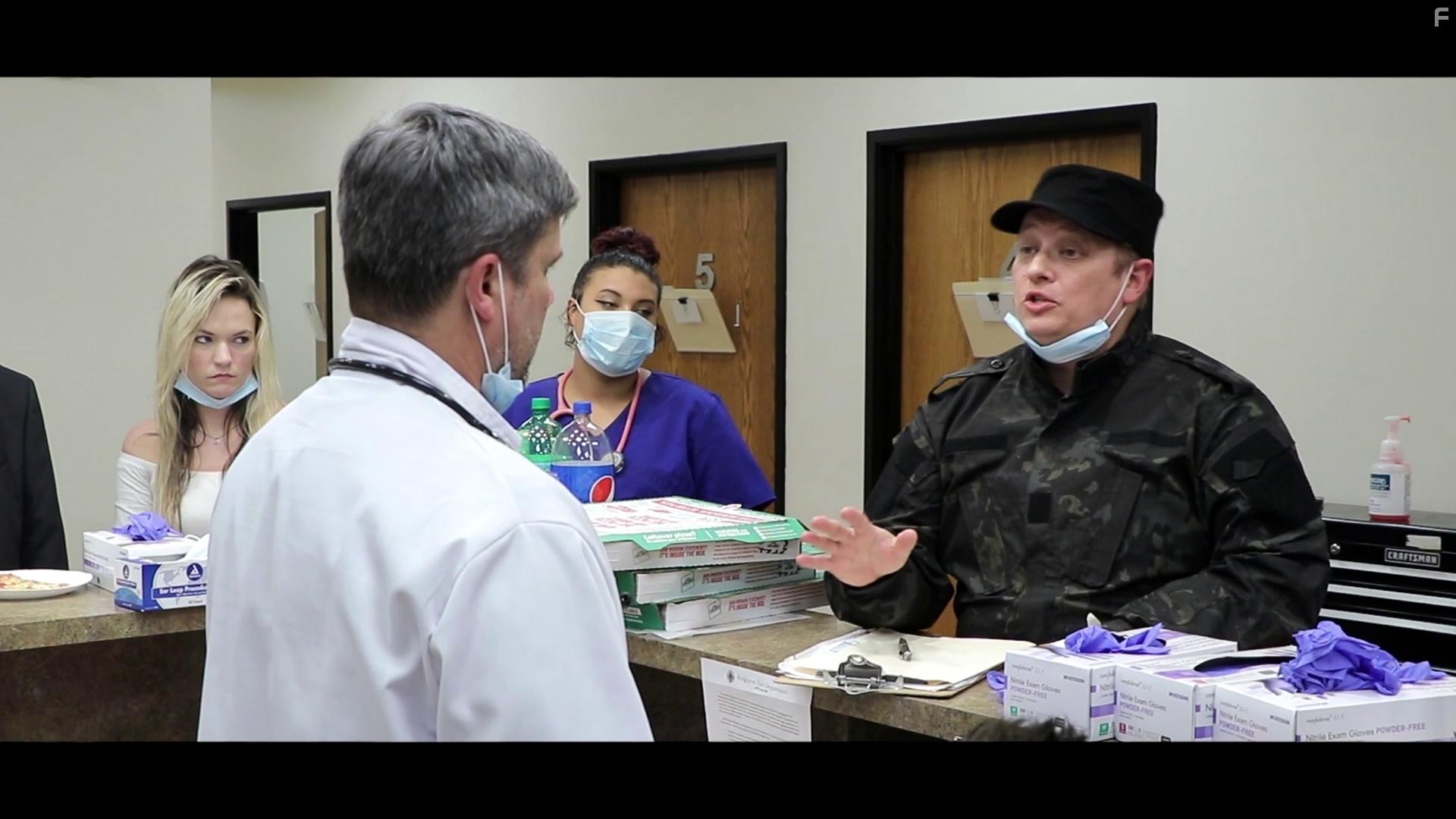 Bobby Lacer, Timothy Perez-Ross, Dana Johnson, and Kierra Hickey in Coronavirus: Patient Zero (2020)