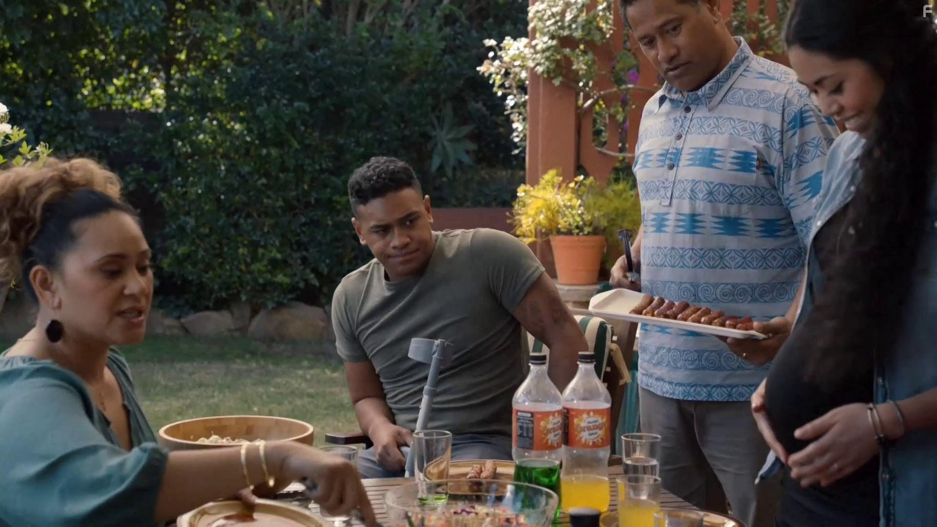Jay Laga'aia, Aruna Po-Ching, Chris Alosio, and Sabryna Walters in Fighting Season (2018)