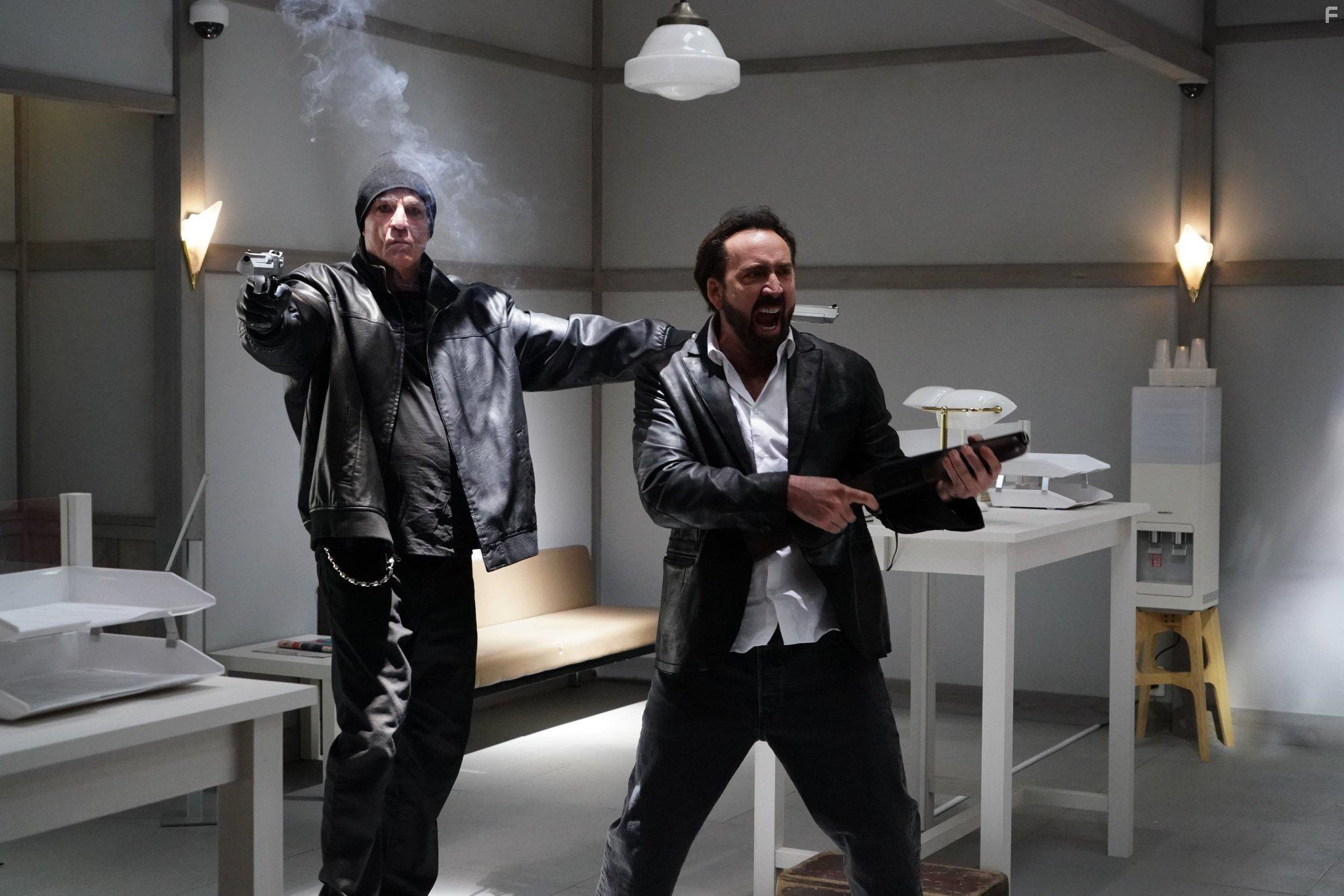 Nicolas Cage and Nick Cassavetes in Prisoners of the Ghostland (2021)