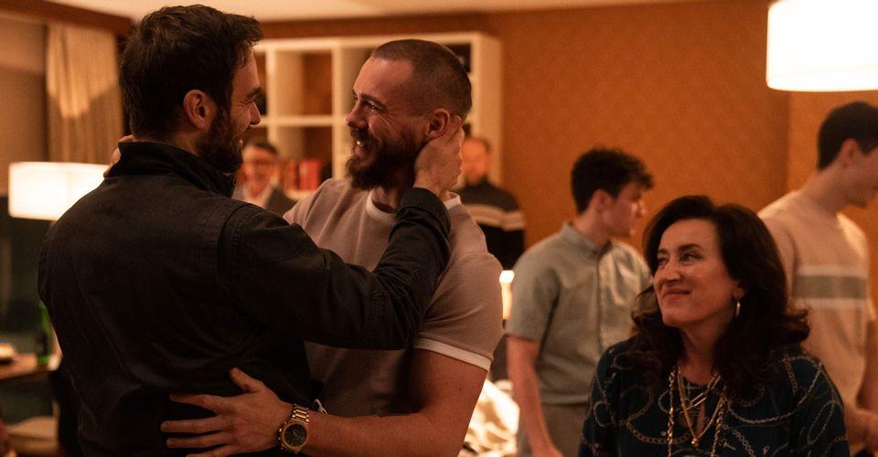 Maria Doyle Kennedy, Charlie Cox, and Sam Keeley in Kin (2021)