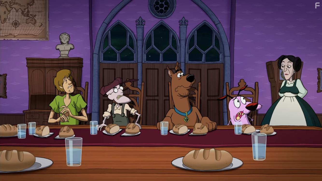 Matthew Lillard, Jeff Bergman, Marty Grabstein, and Frank Welker in Straight Outta Nowhere: Scooby-Doo! Meets Courage the Cowardly Dog (2021)