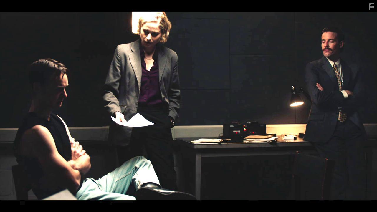 Harry Treadaway, Sion Daniel Young, and Niamh Algar in Deceit (2021)