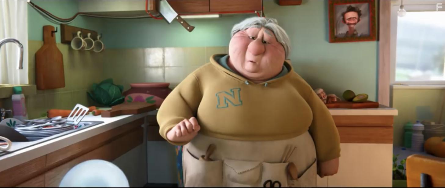 Zach Galifianakis and Olivia Colman in Ron's Gone Wrong (2021)