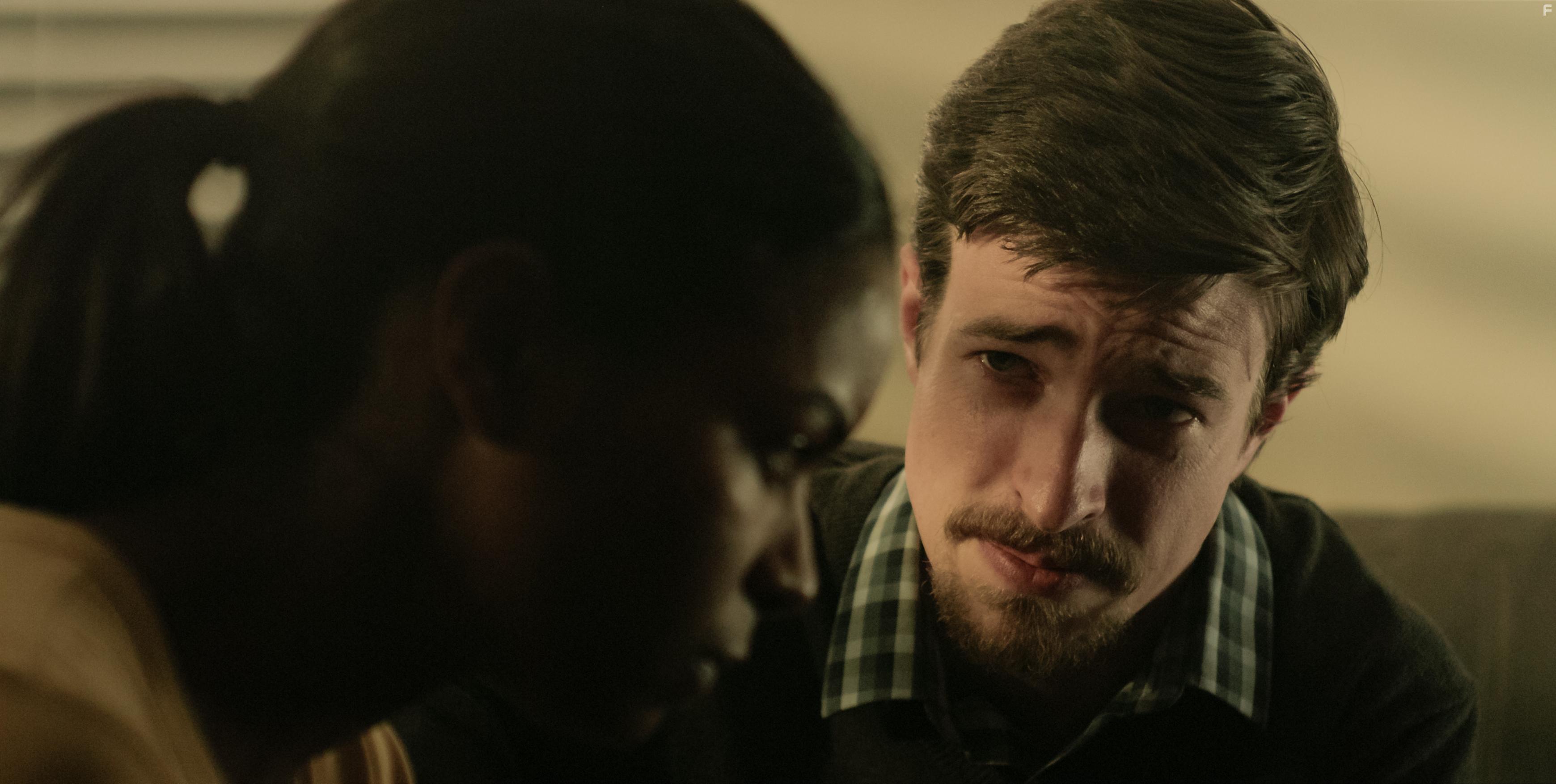 Connor Keene and Caroline Harris in Tethered (2021)