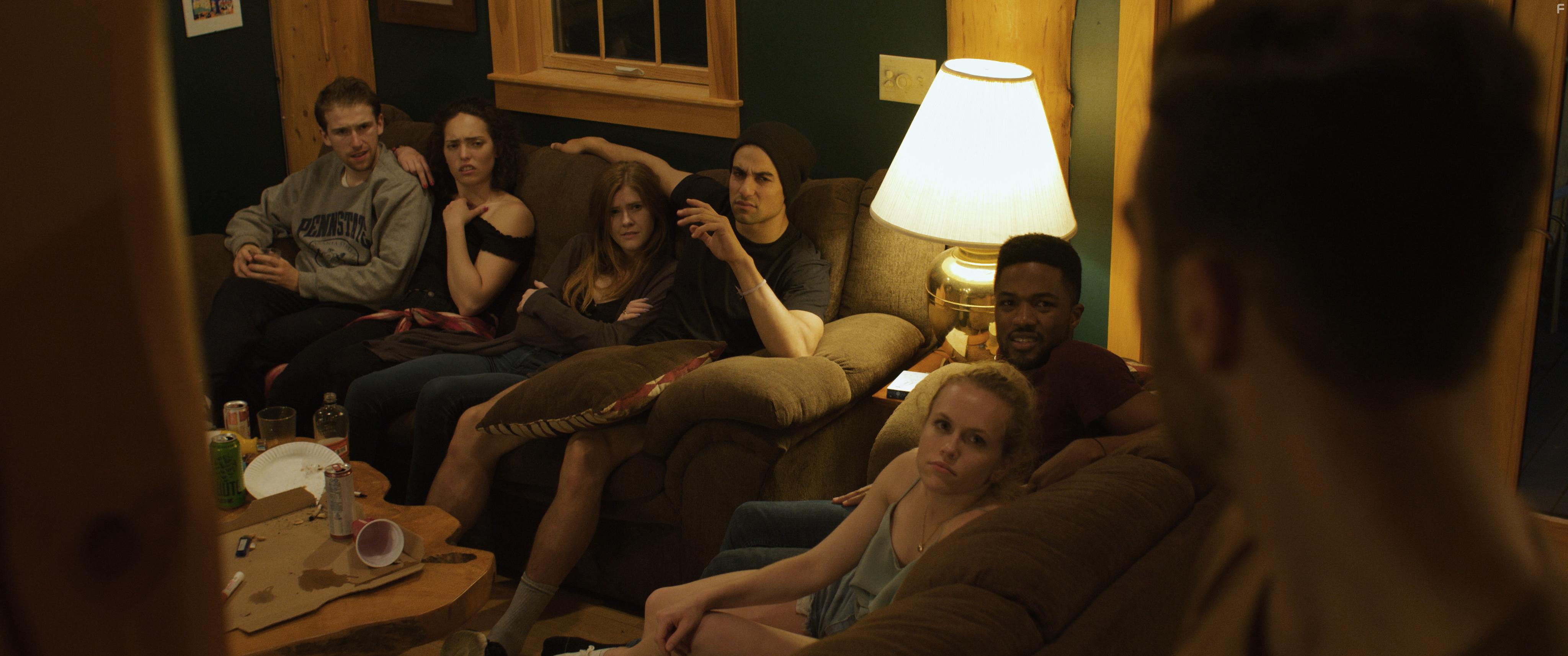 Mally Corrigan, Niguel Quinn, Aaron Latta-Morissette, Michael Taveira, Katrina Diehm, Jessie Mac, and Daniel Victor in The Alpines (2021)