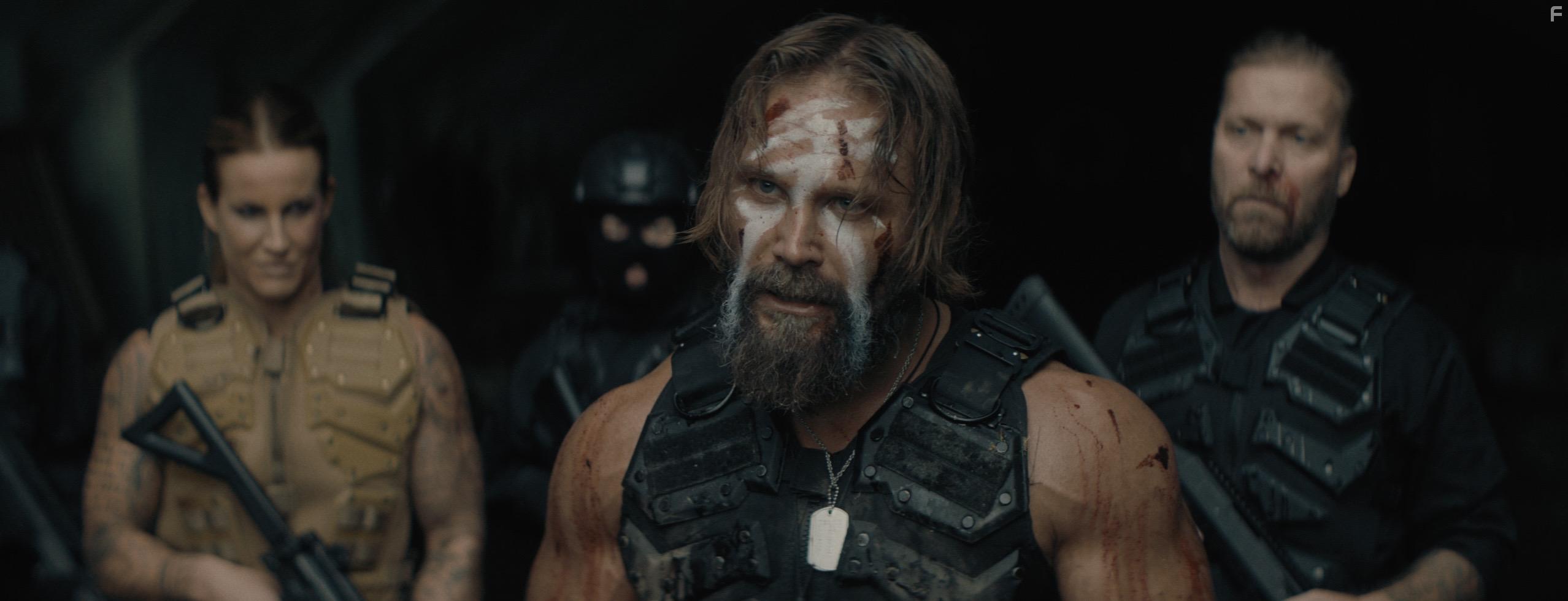 Daniel Stisen, Madeleine Vall, and Pasi Antero Remsu in Last Man Down (2021)