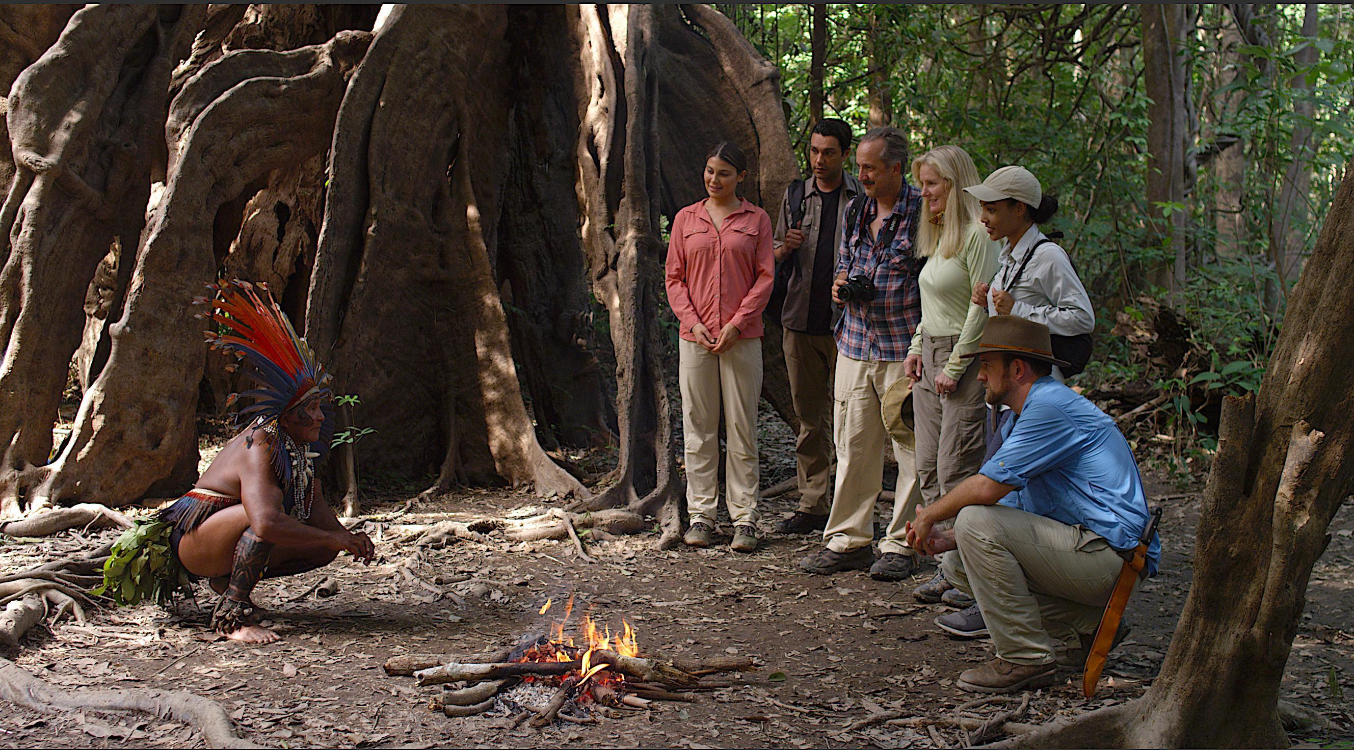Vicky Dawson, Carly Diamond Stone, Nick Dreselly Thomas, Clayton Meek, Alfonso DiLuca, and Cristina Encarnacion in Queen of the Amazon (2021)