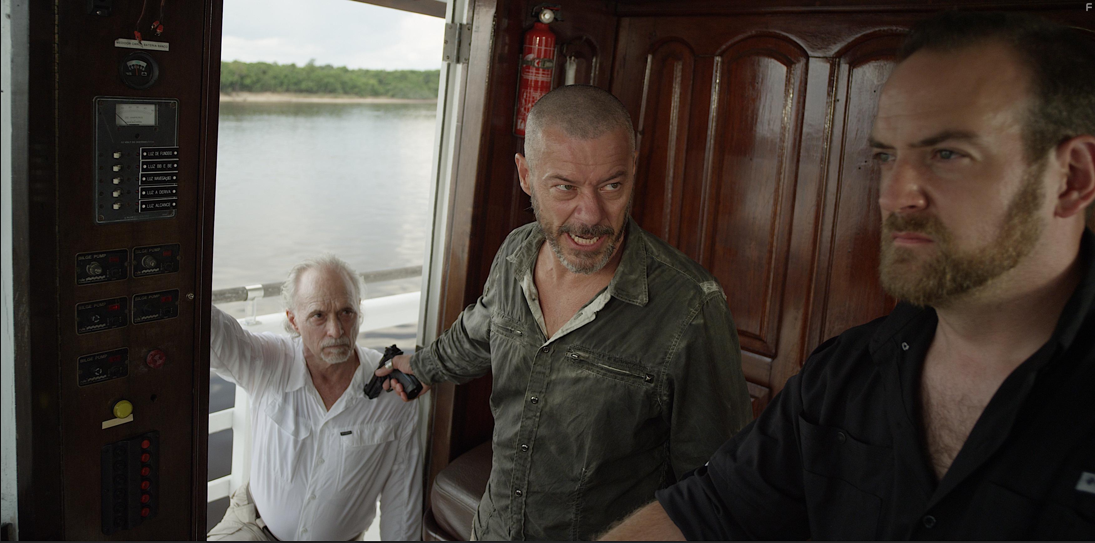 Carson Grant, Nick Dreselly Thomas, and Massi Furlan in Queen of the Amazon (2021)