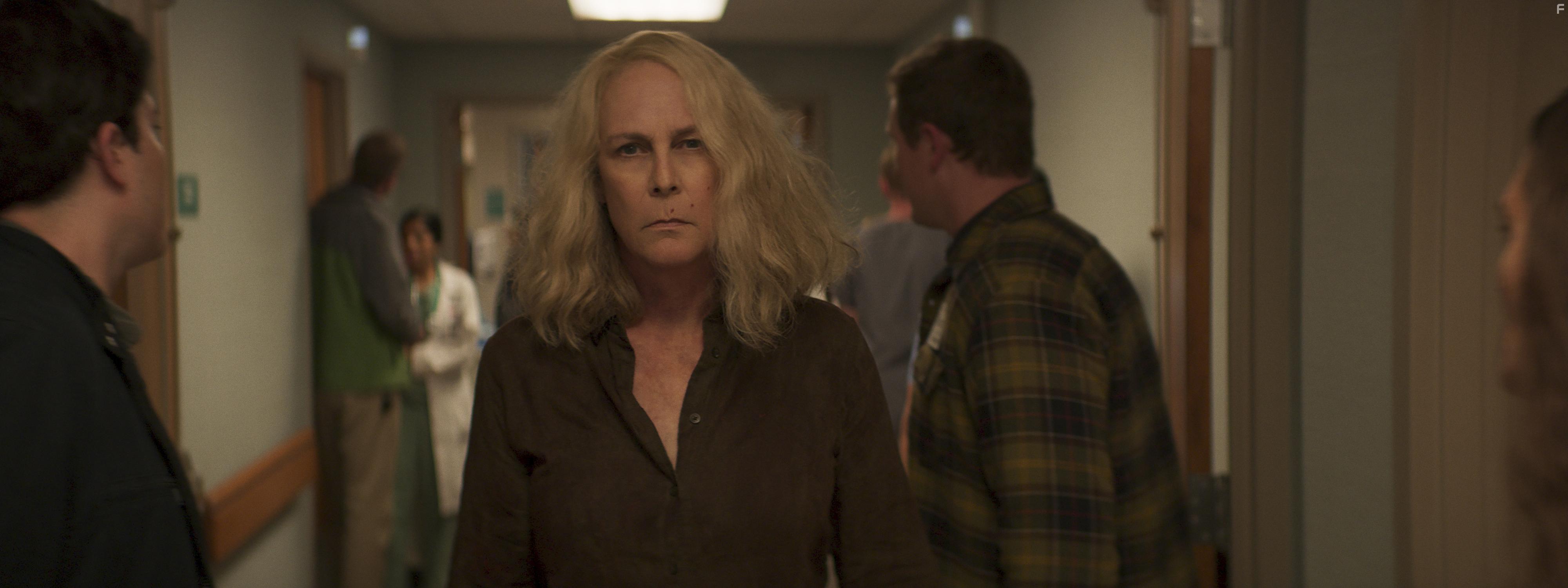 Jamie Lee Curtis and David Gordon Green in Halloween Kills (2021)