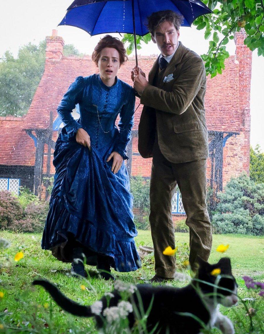 Benedict Cumberbatch and Claire Foy in The Electrical Life of Louis Wain (2021)