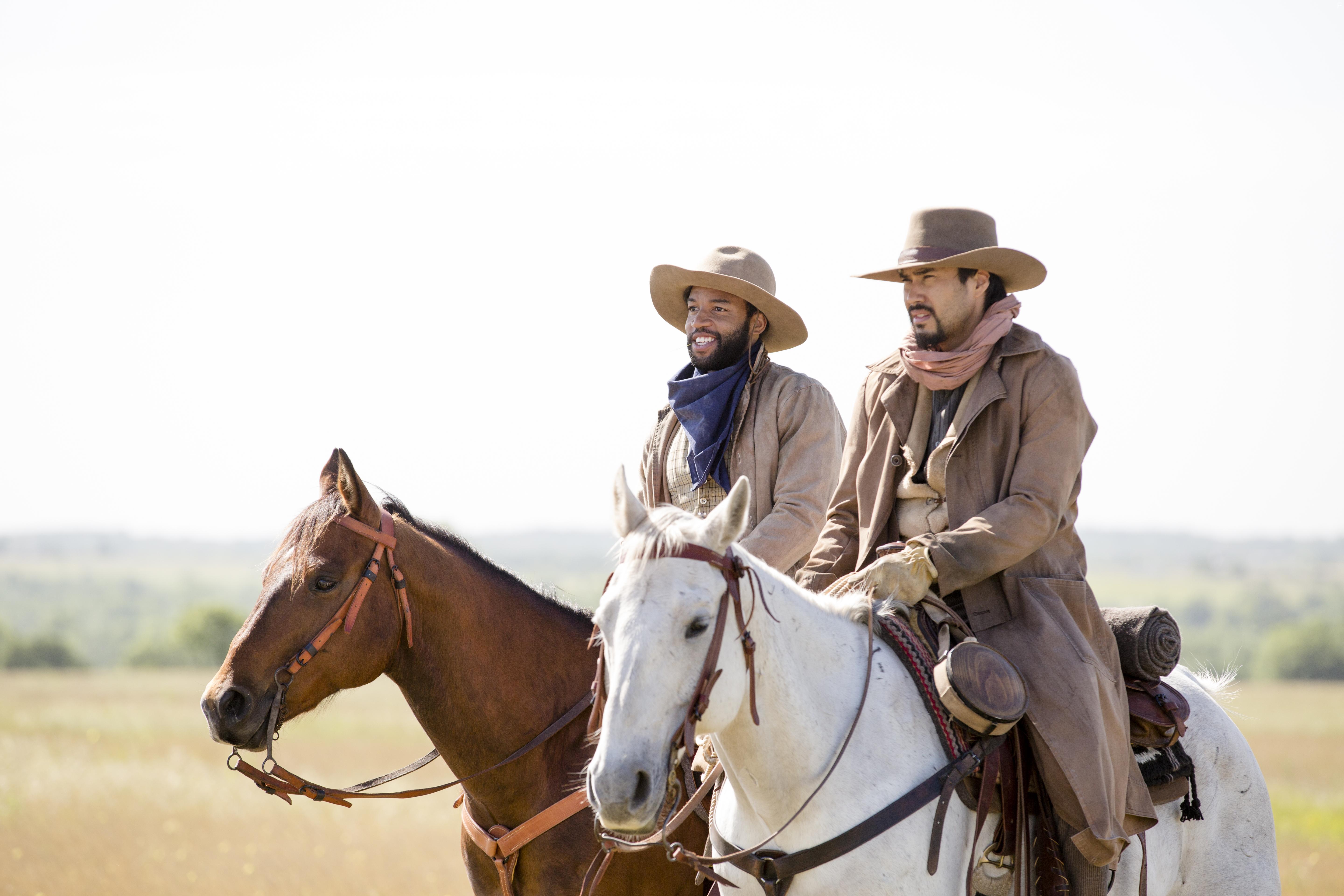 Martin Sensmeier and Denim Richards in Montford: The Chickasaw Rancher (2021)