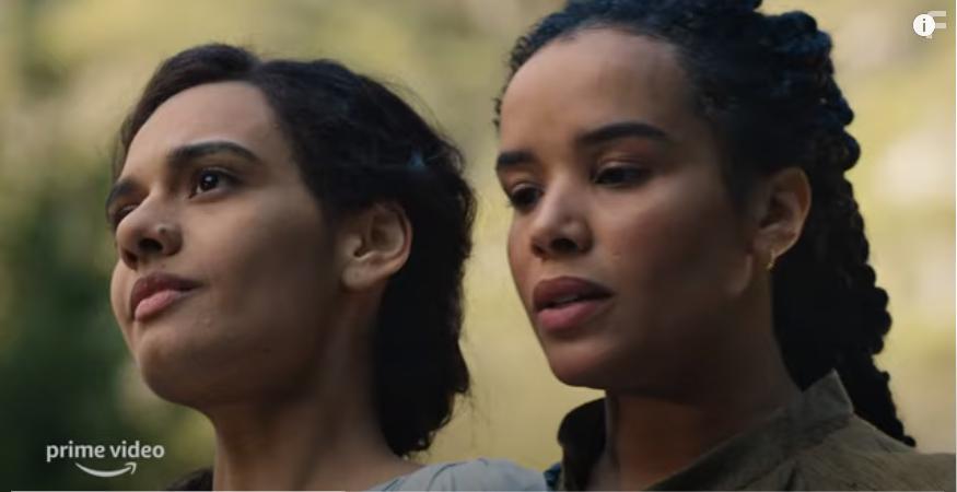 Zo Robins and Madeleine Madden in The Wheel of Time (2021)