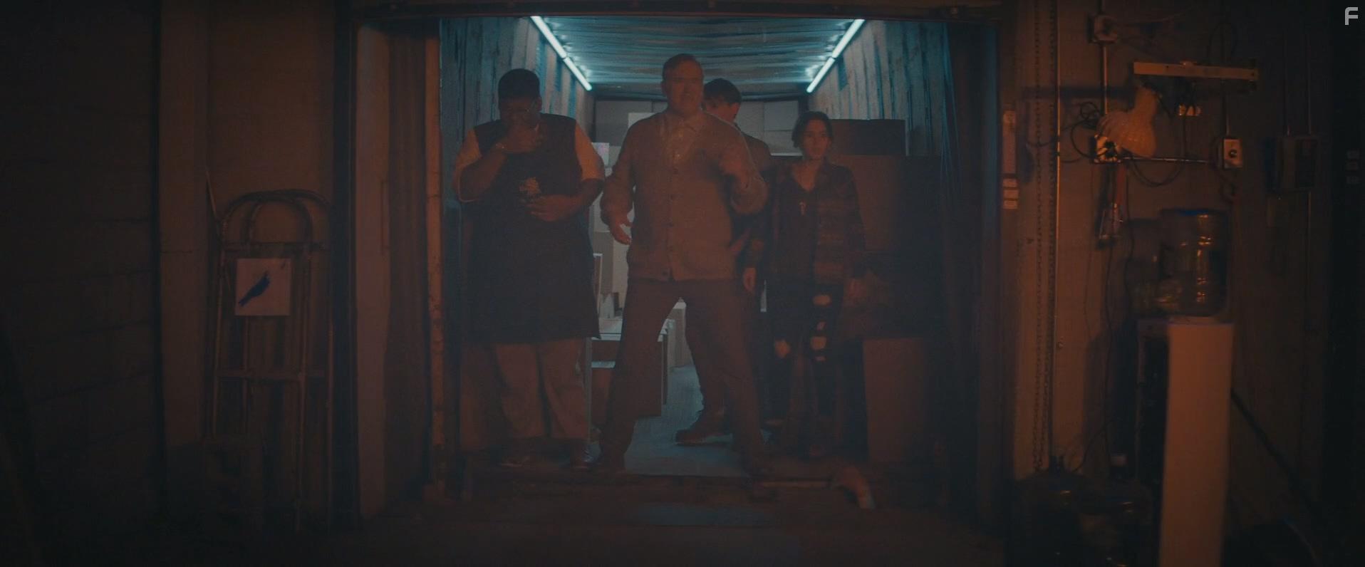 Bruce Campbell, Ivana Baquero, Ryan Lee, and Stephen Peck in Black Friday (2021)