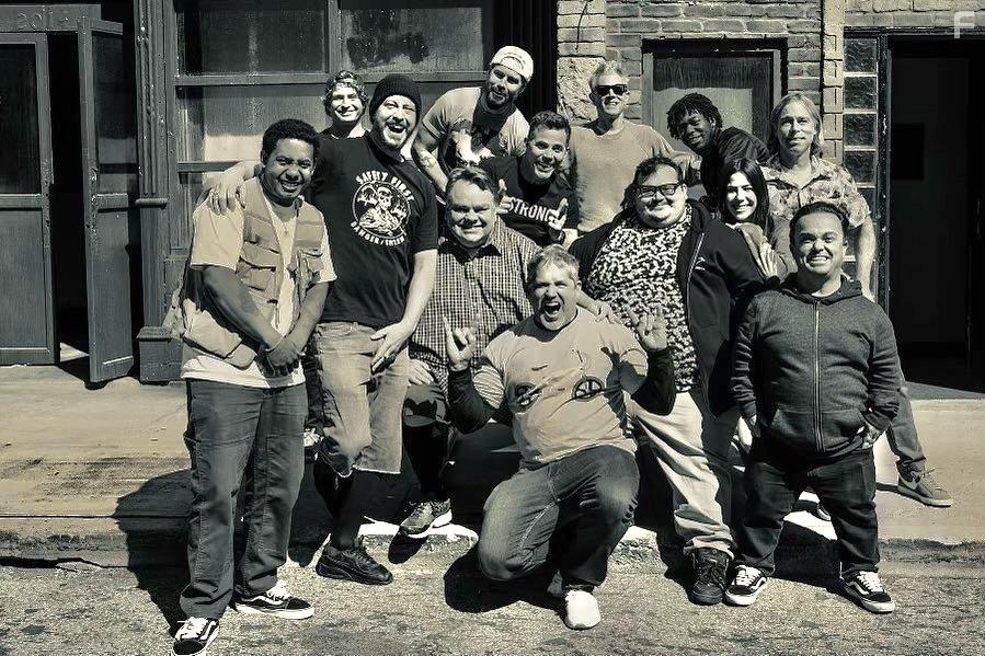 Jason 'Wee Man' Acua, Dave England, Johnny Knoxville, Ehren McGhehey, Chris Pontius, Steve-O, Jeff Tremaine, Preston Lacy, Rachel Wolfson, Sean McInerney, Davon Wilson, Eric Manaka, and Zach Holmes in Jackass Forever (2022)