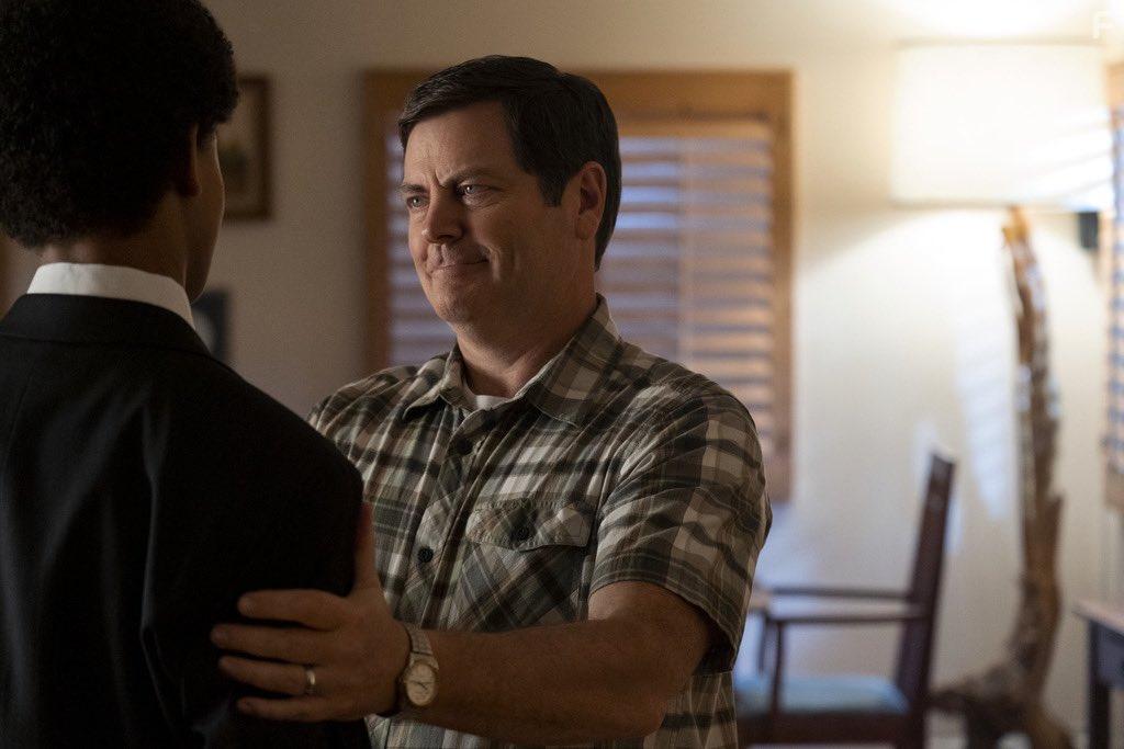 Nick Offerman and Jaden Michael in Colin in Black & White (2021)