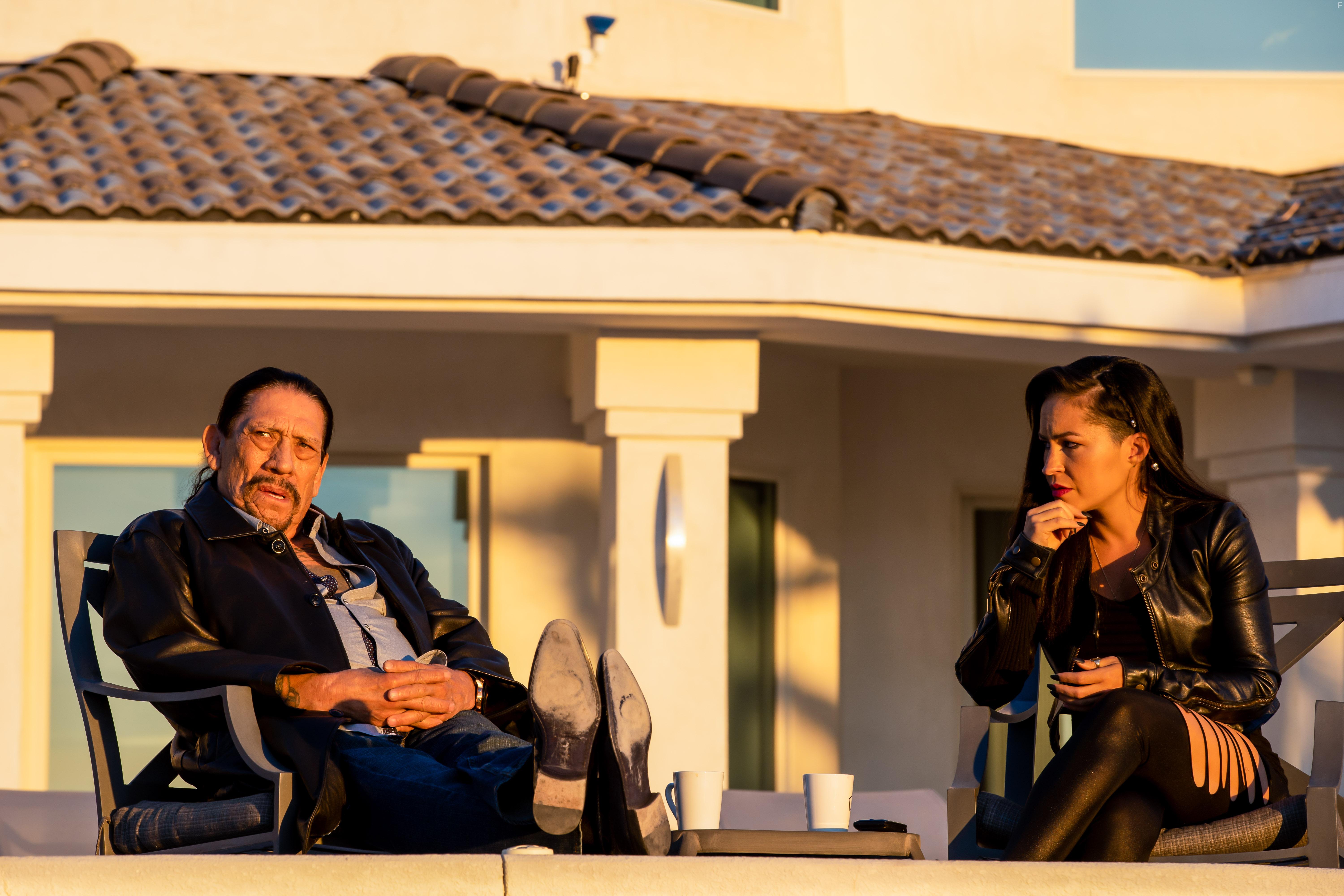 Danny Trejo and Cali Morales in American Sicario (2021)