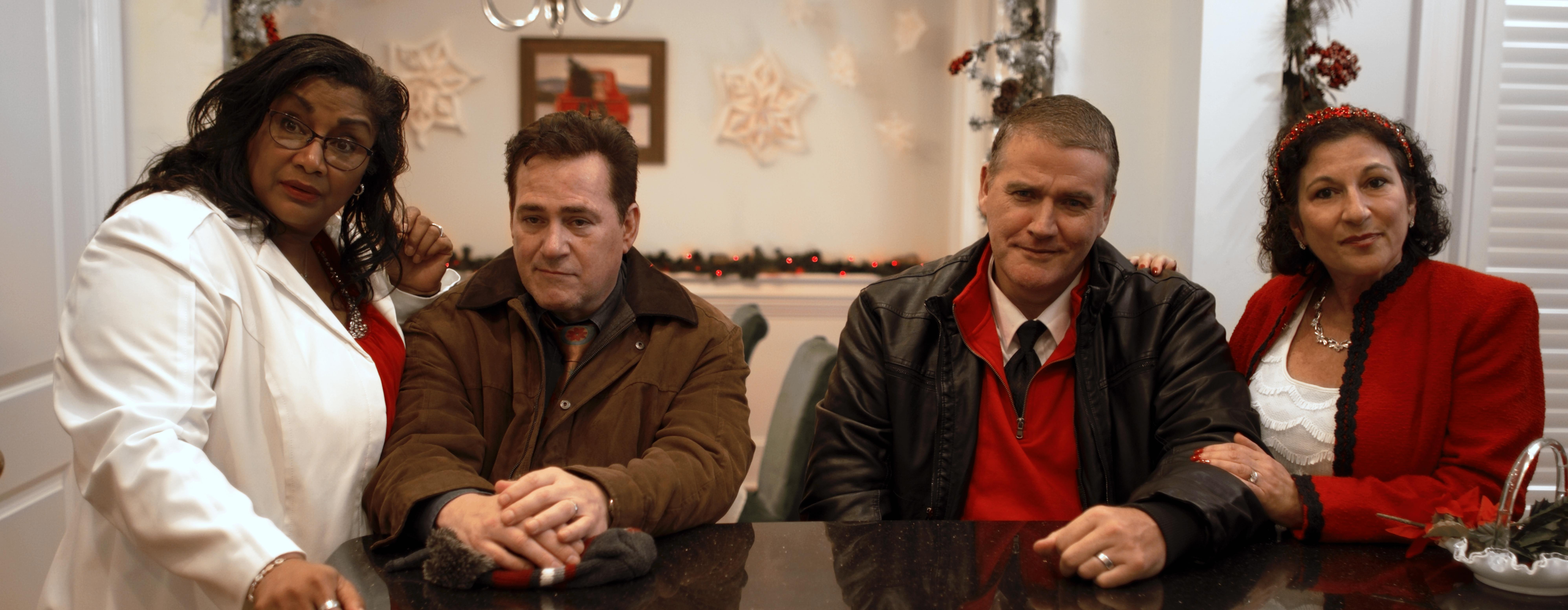 Lisa Panagopoulos, James Lee Fronck, Paul Van Scott, and Cynthia D. Perry in Twas the Night (2021)