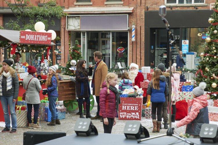Tedd Dillon, Marisol Nichols, and Paul Greene in Christmas CEO (2021)