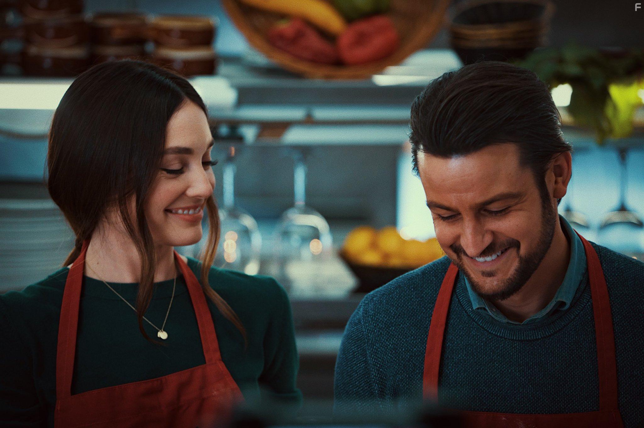 Tyler Hynes and Mallory Jansen in On the 12th Date of Christmas (2020)