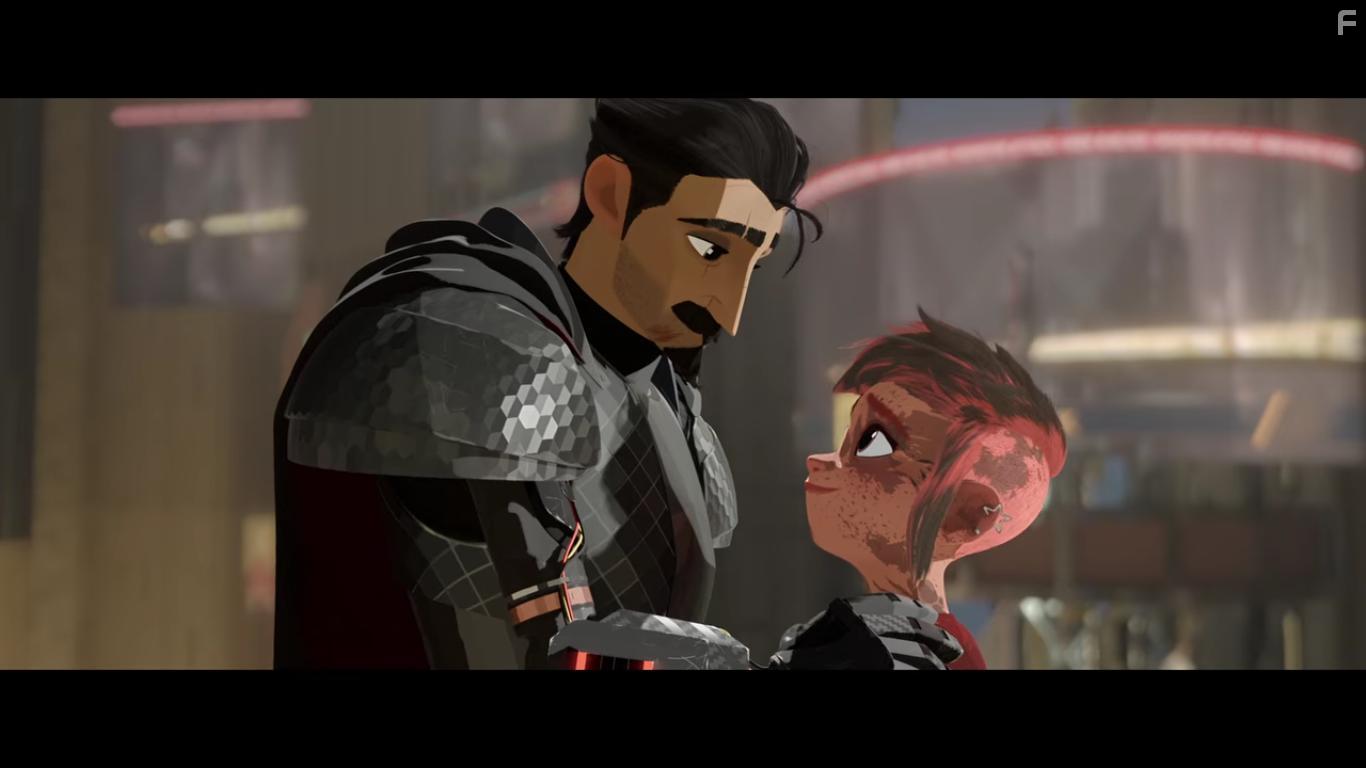 Chlo Grace Moretz and Riz Ahmed in Nimona (2023)