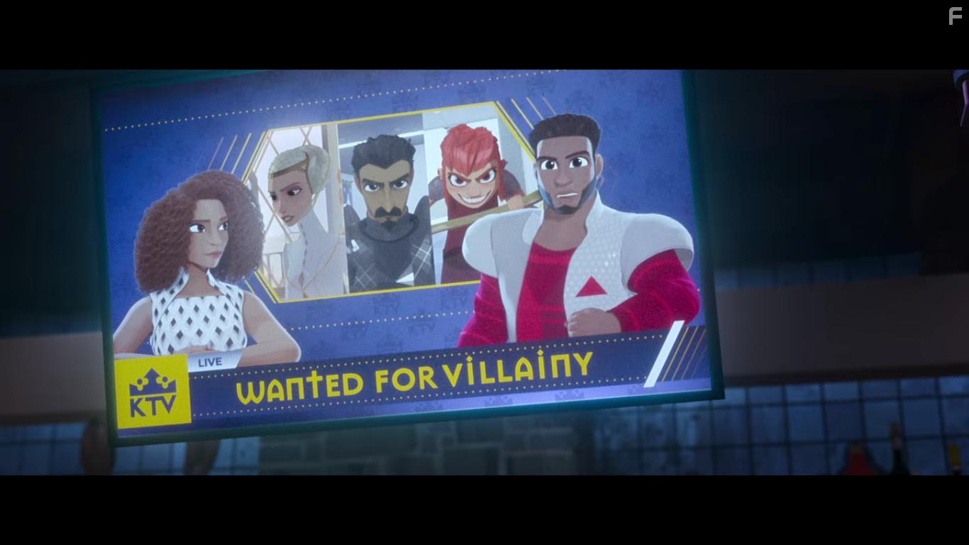 Frances Conroy, RuPaul, Chlo Grace Moretz, Riz Ahmed, and Indya Moore in Nimona (2023)