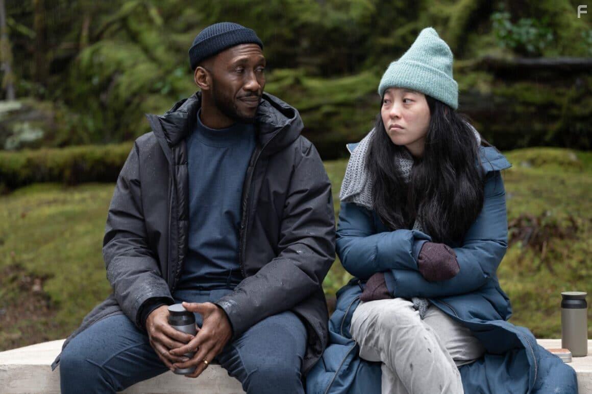 Mahershala Ali and Awkwafina in Swan Song (2021)