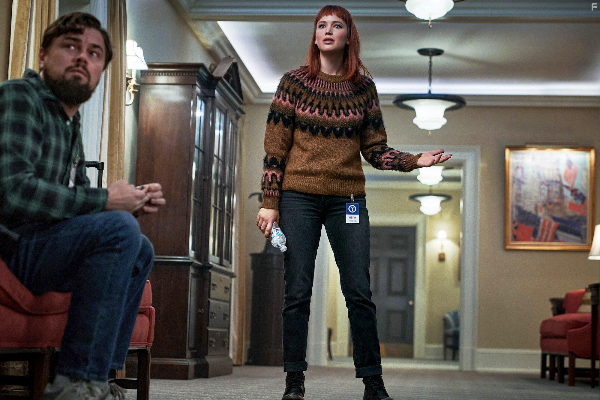 Leonardo DiCaprio and Jennifer Lawrence in Don't Look Up (2021)