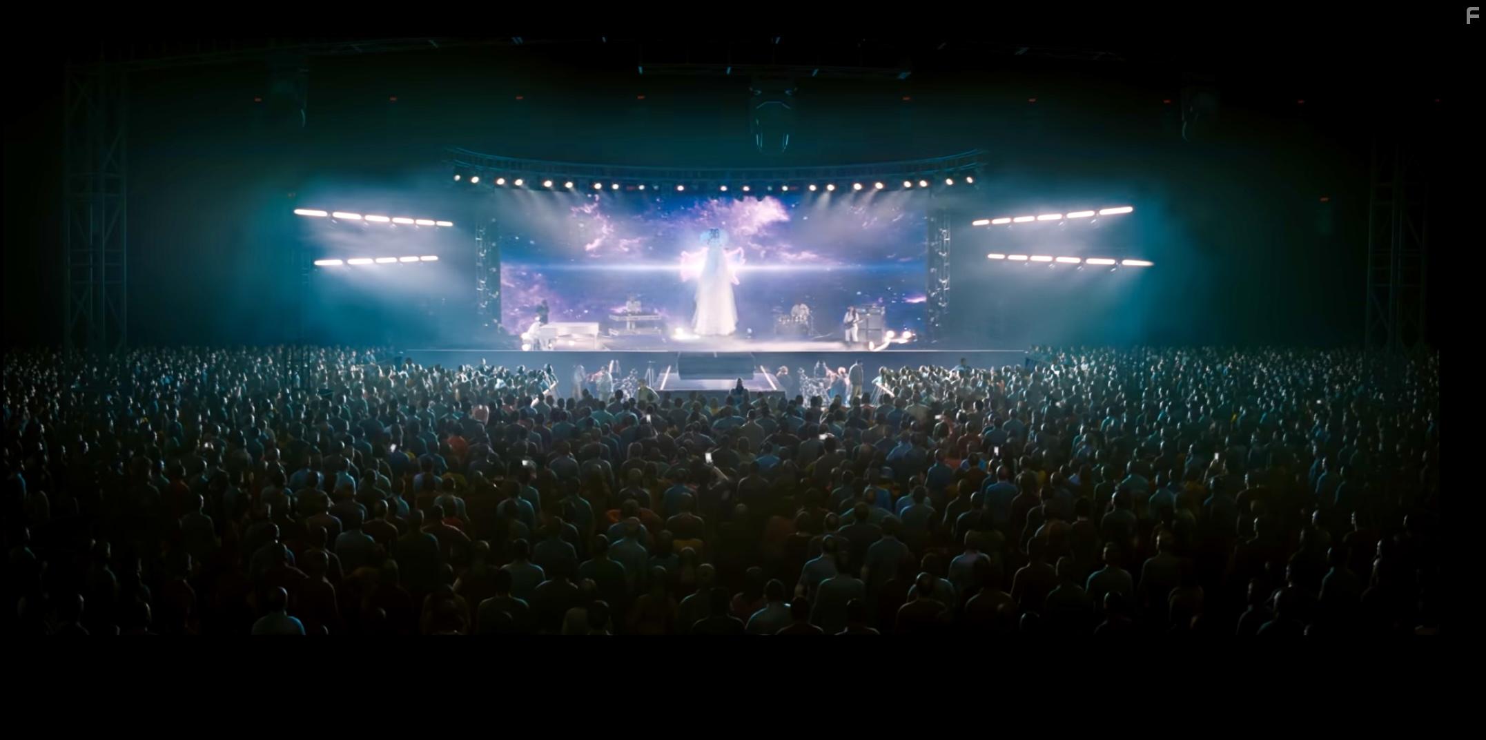 Caitlin Ishibashi, Elder Isaiah Perez, Coran Spardakis Henley, Ariana Grande, and Claire Davis in Don't Look Up (2021)