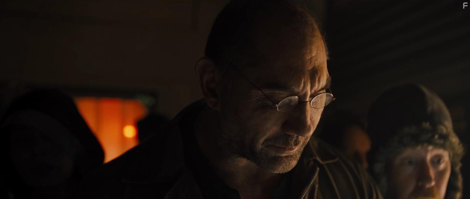Adam Savage and Dave Bautista in 2048: Nowhere to Run (2017)