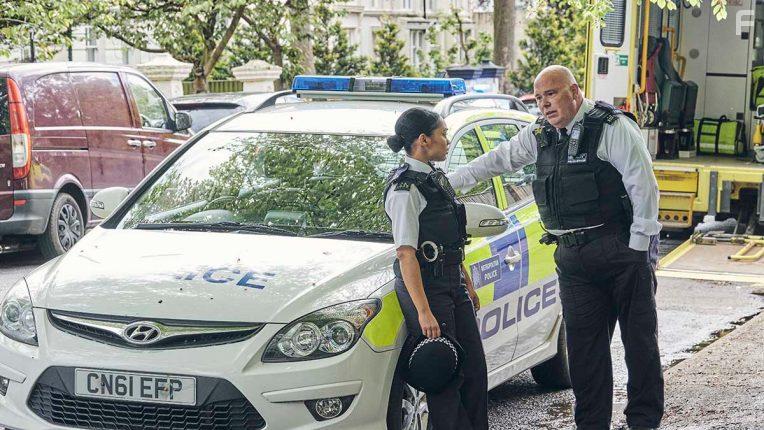 Nick Holder and Tahirah Sharif in The Tower (2021)
