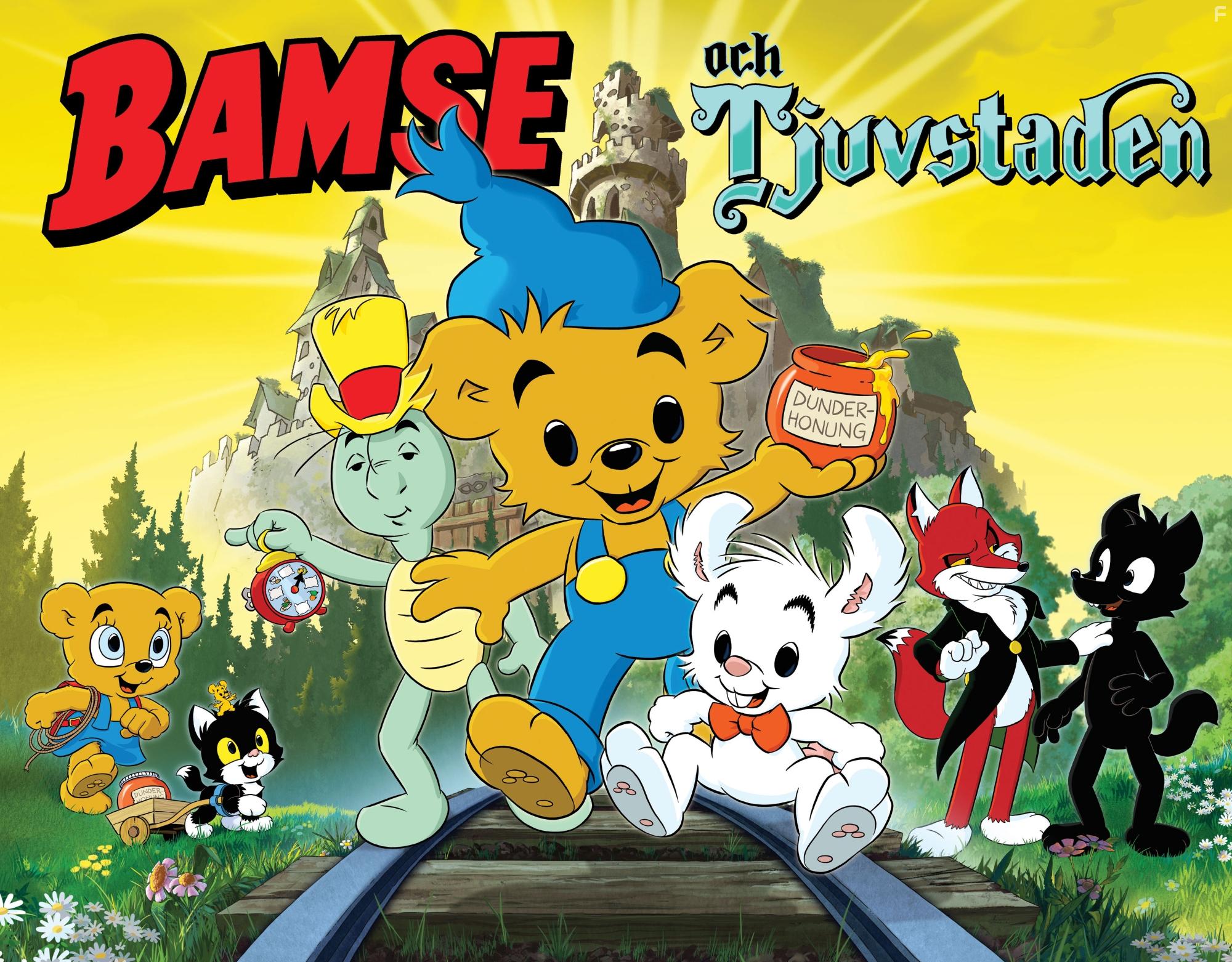 Morgan Alling, Leif Andre, Tomas Bolme, Peter Haber, Magnus Hrenstam, Steve Kratz, and Tea Stjrne in Bamse och tjuvstaden (2014)