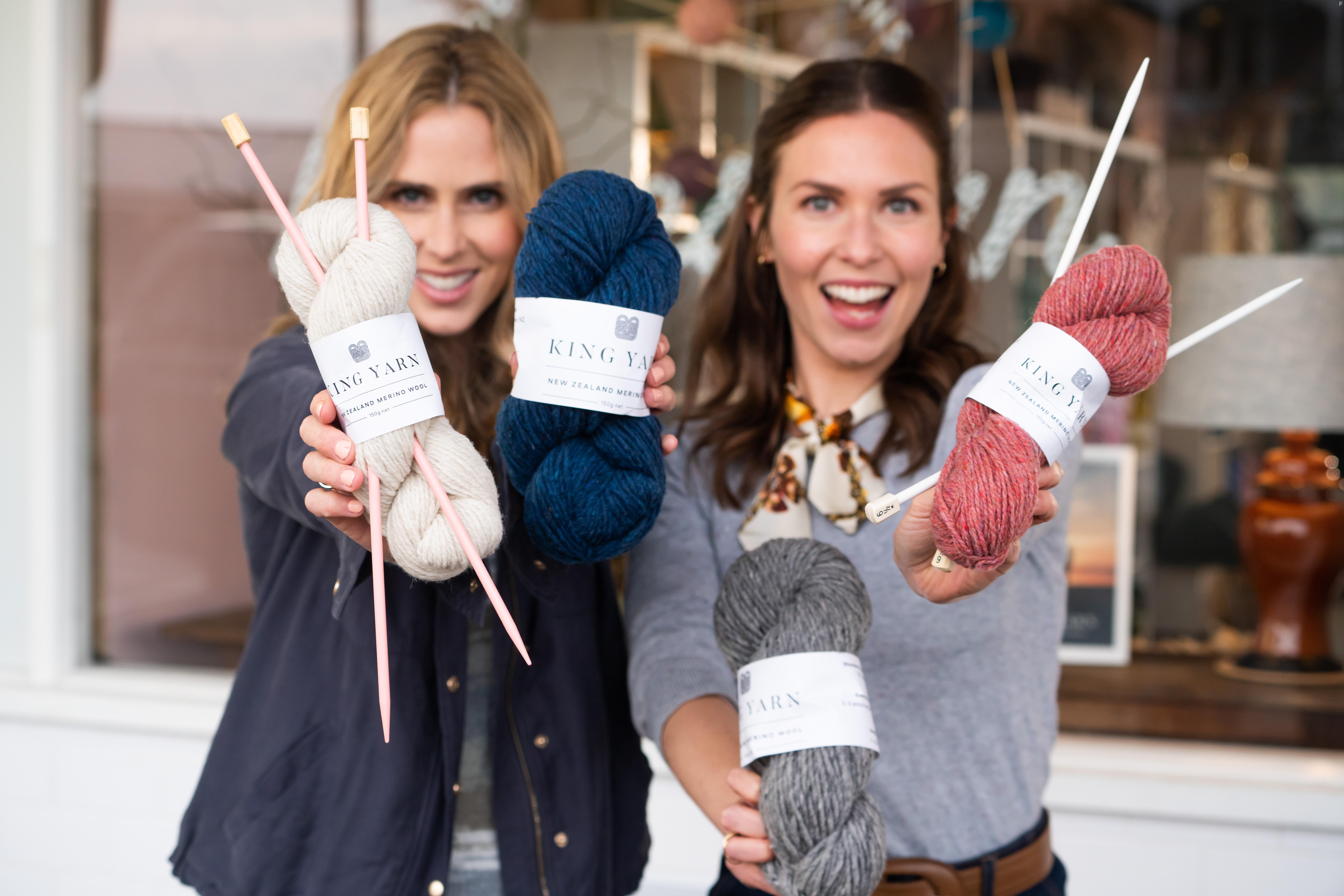 Anna Hutchison and Olivia Tennet in A Love Yarn (2021)