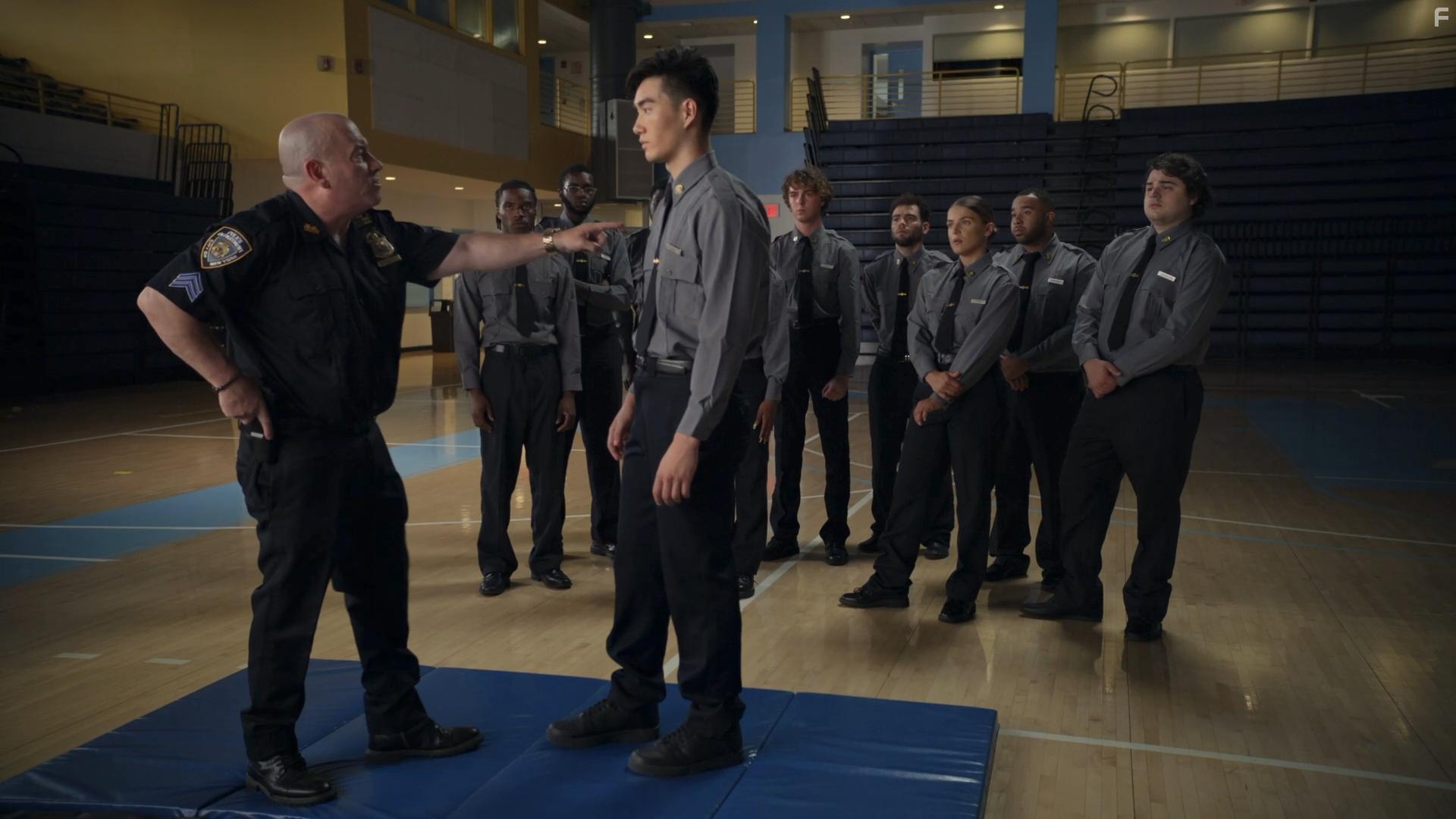 Derek Chang, John Armond, Patrick Heraghty, and Taylor Karin in A Good Cop (2021)