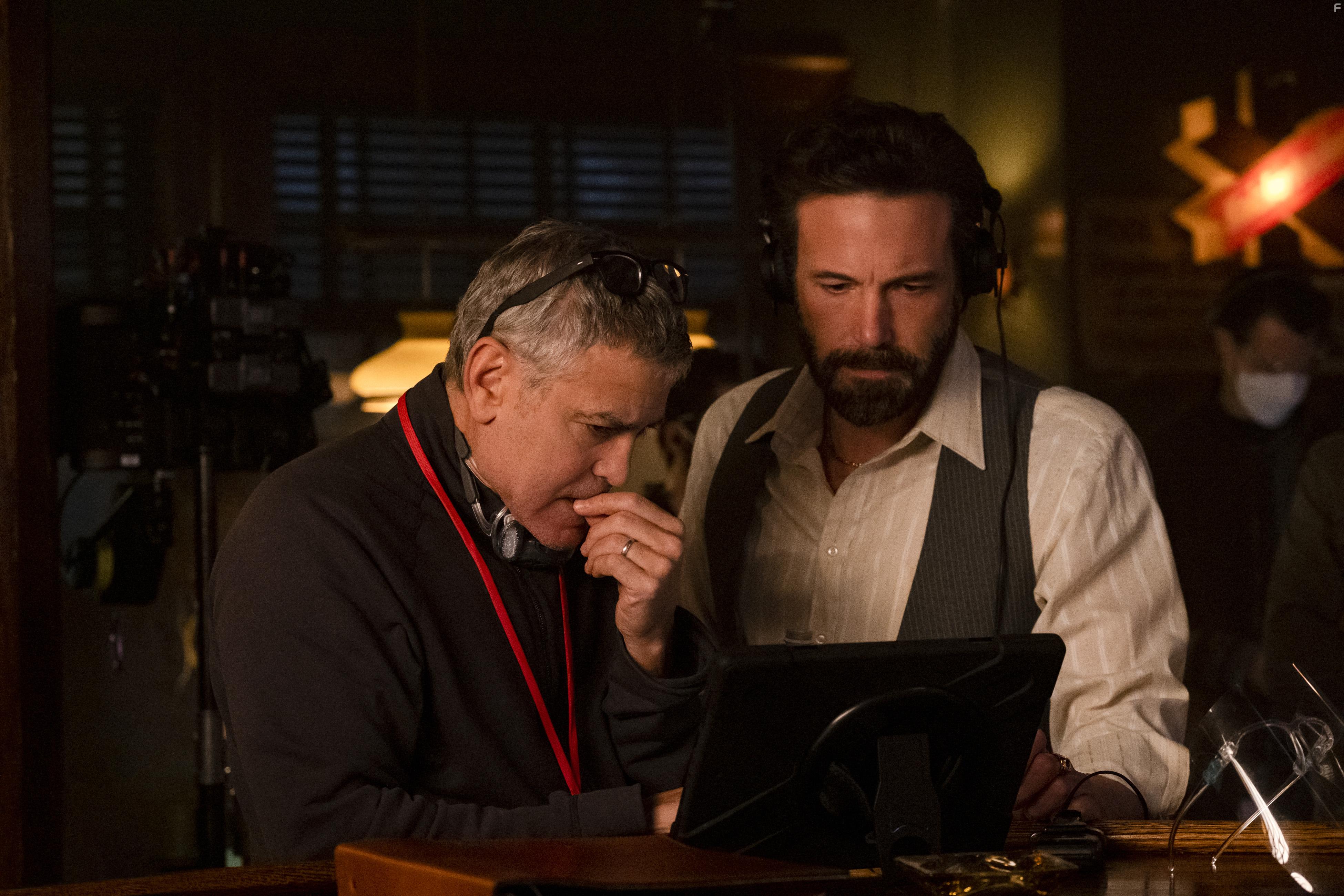 George Clooney and Ben Affleck in The Tender Bar (2021)