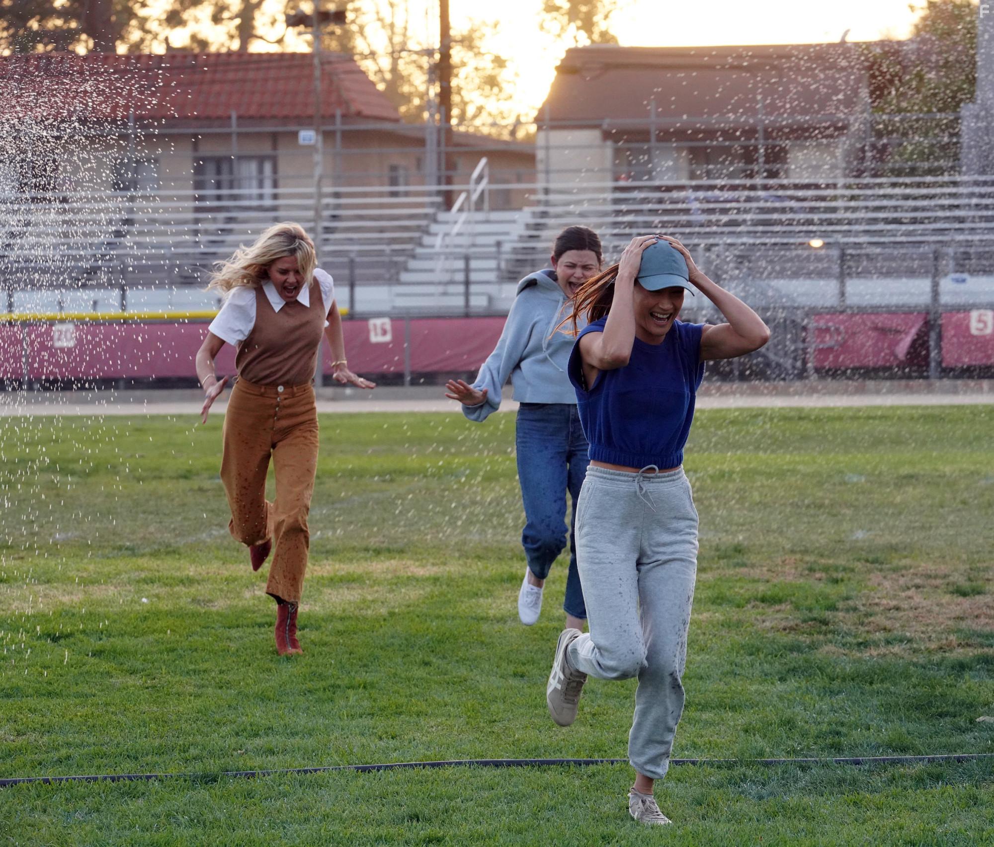 Ginnifer Goodwin, Maggie Q, and Eliza Coupe in Pivoting (2022)