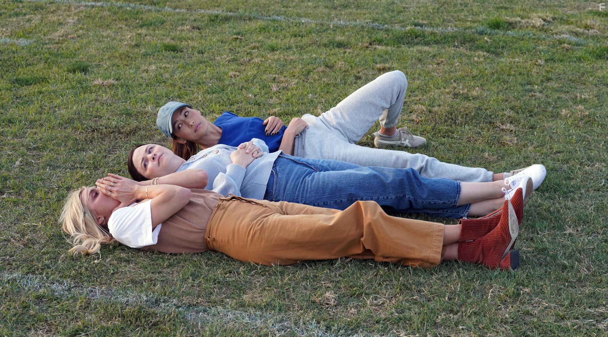 Ginnifer Goodwin, Maggie Q, and Eliza Coupe in Pivoting (2022)