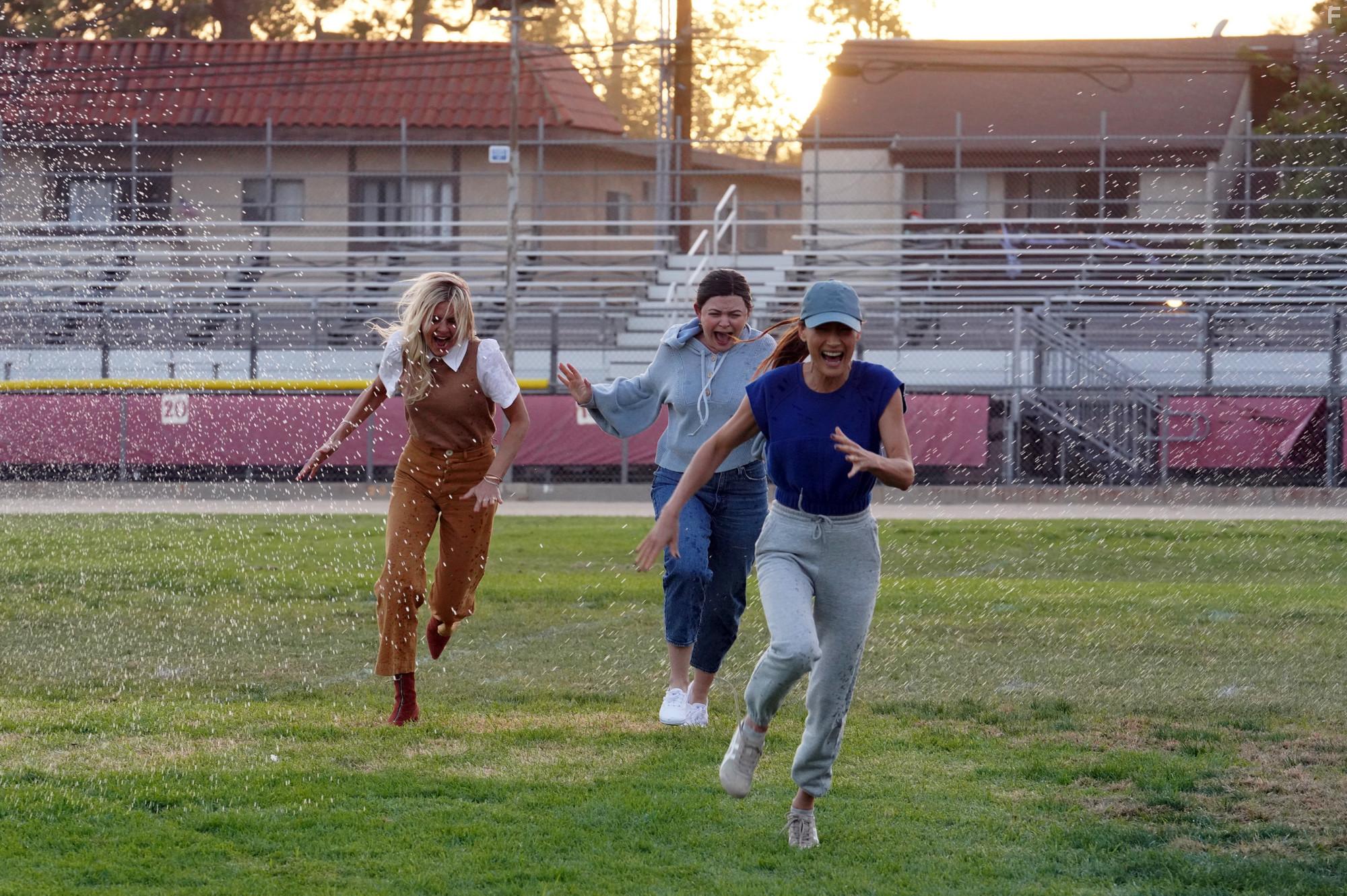 Ginnifer Goodwin, Maggie Q, and Eliza Coupe in Pivoting (2022)