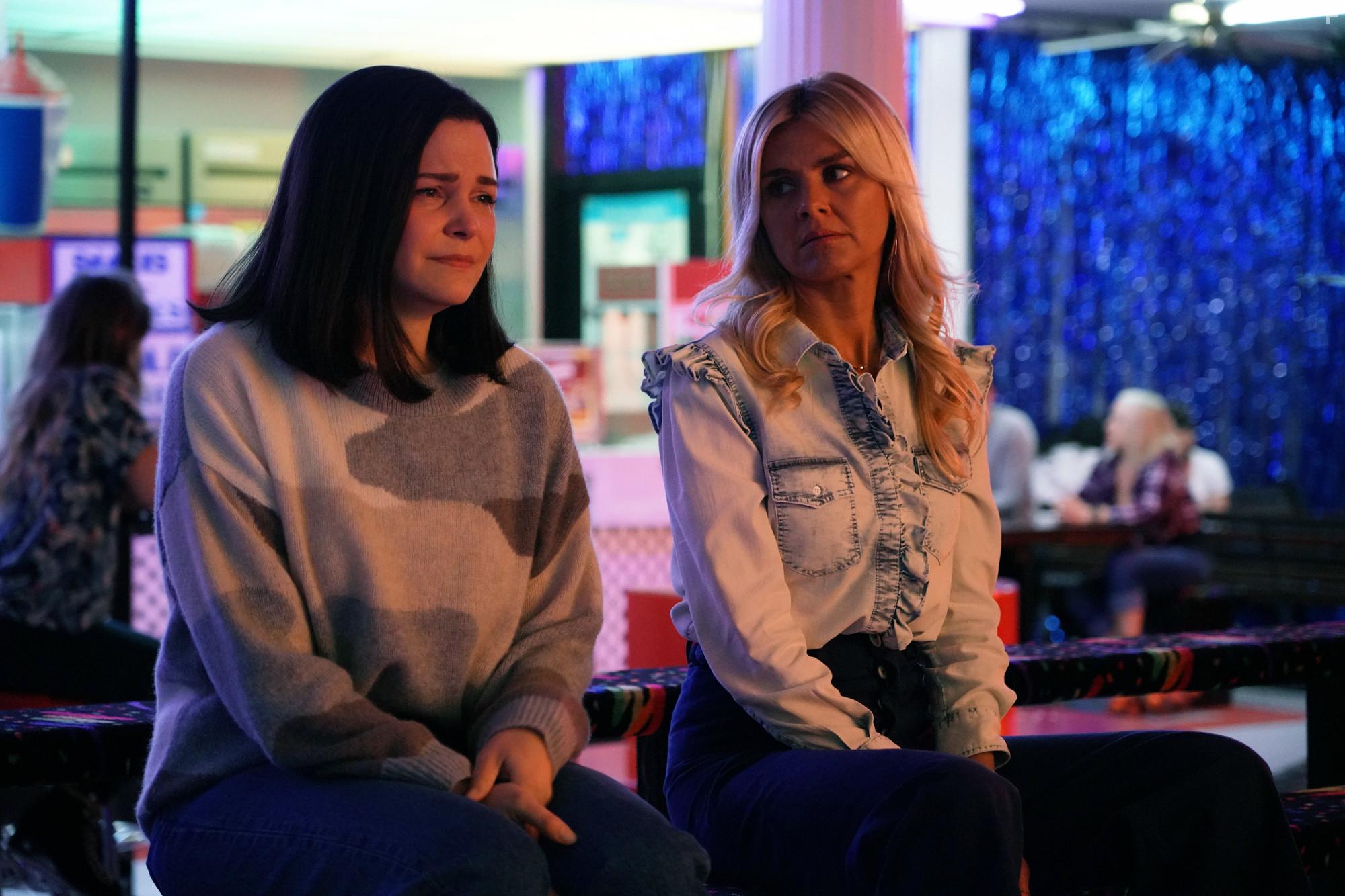 Ginnifer Goodwin and Eliza Coupe in Pivoting (2022)