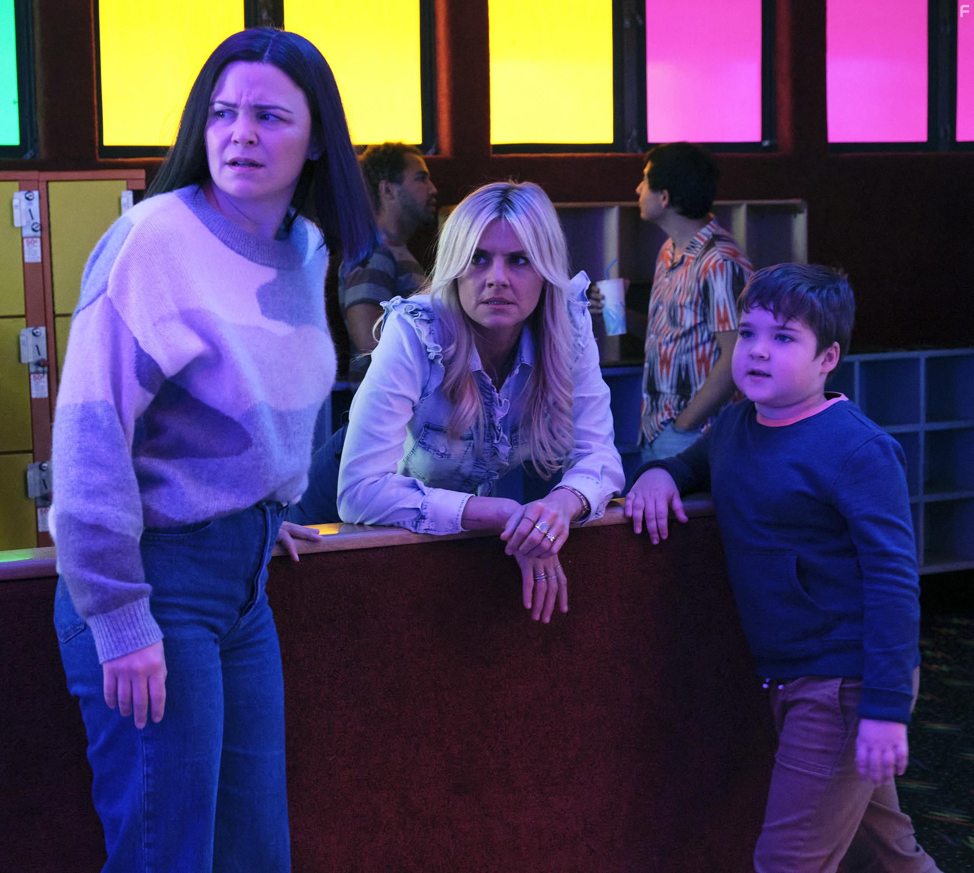 Ginnifer Goodwin, Marcello Reyes, and Eliza Coupe in Pivoting (2022)