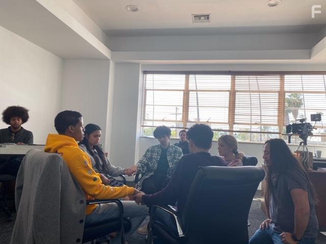 Alex Felix, Amr Nabeel, Addison Bowman, Vicente Cristo, Gordon James Jr., and Malik Willcot in Never Alone (2022)