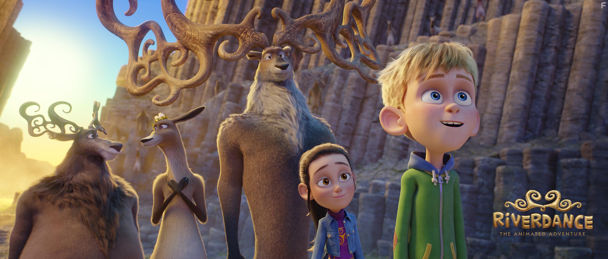 Pierce Brosnan, Hannah Herman, Jermaine Fowler, Lilly Singh, and Sam Hardy in Riverdance: The Animated Adventure (2021)