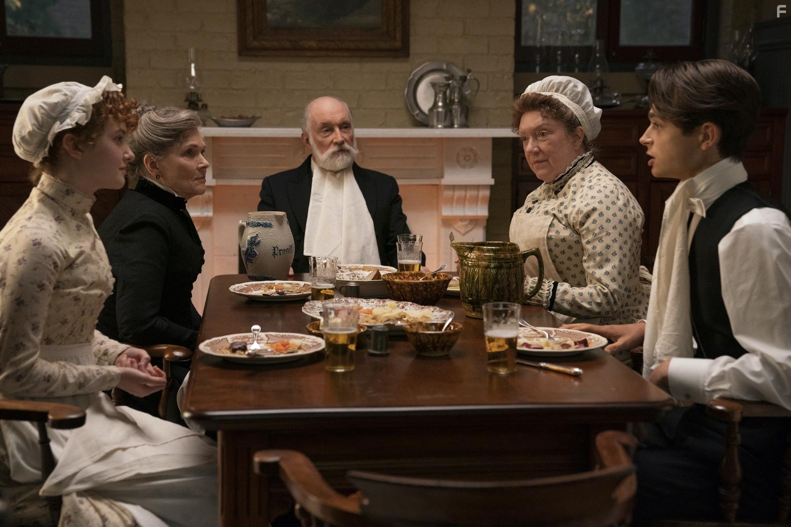 Simon Jones, Debra Monk, Taylor Richardson, and Ben Ahlers in The Gilded Age (2022)