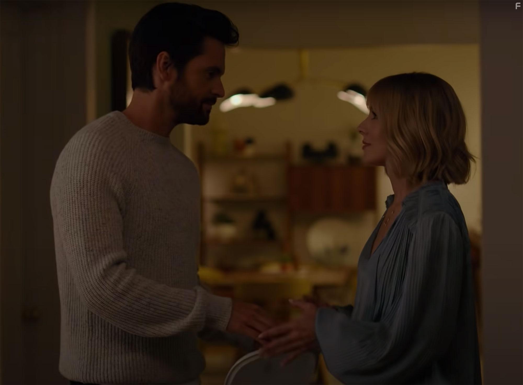 Kristen Bell and Tom Riley in The Woman in the House Across the Street from the Girl in the Window (2022)