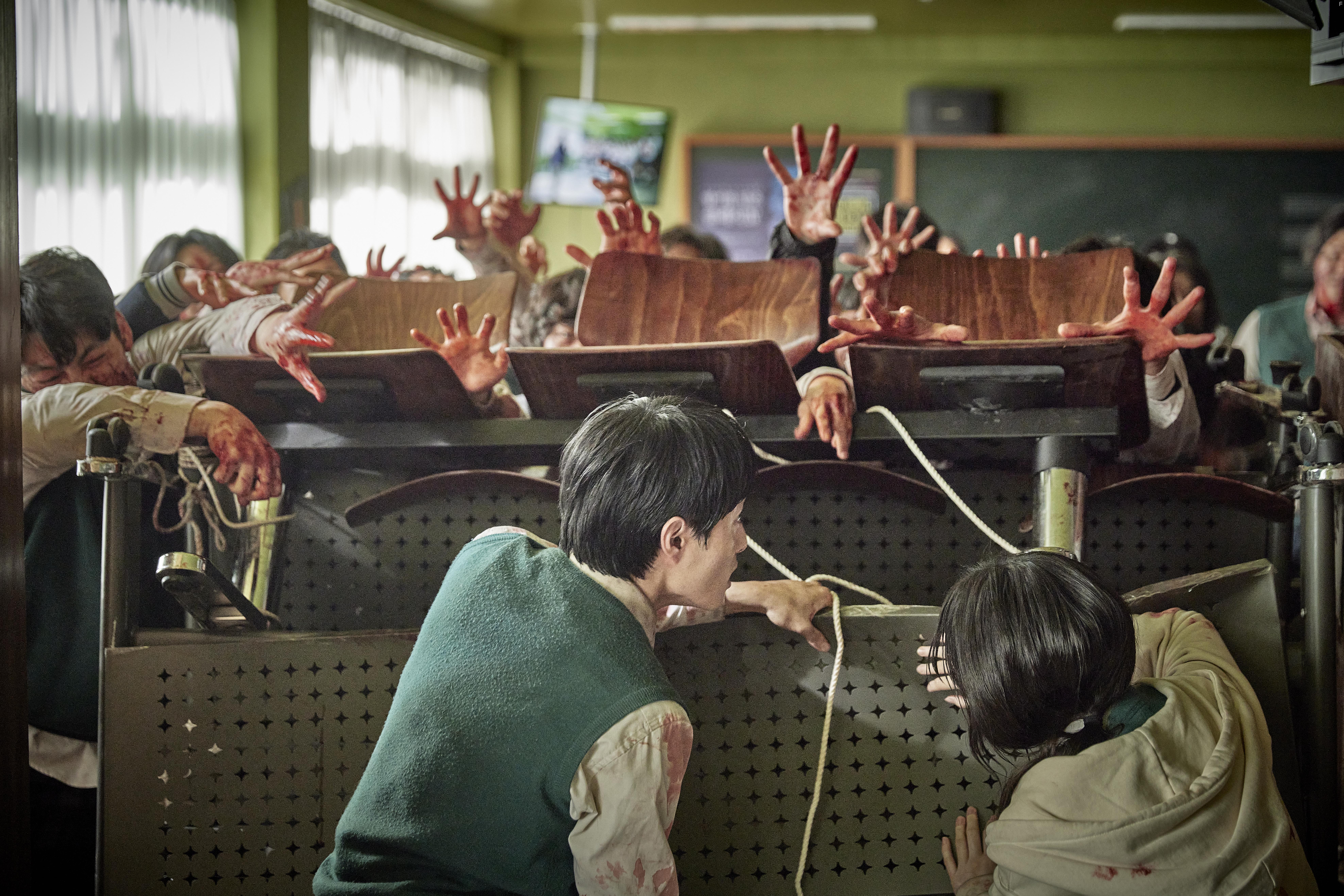 Park Jin-Joo and Chan-Young Yoon in All of Us Are Dead (2022)