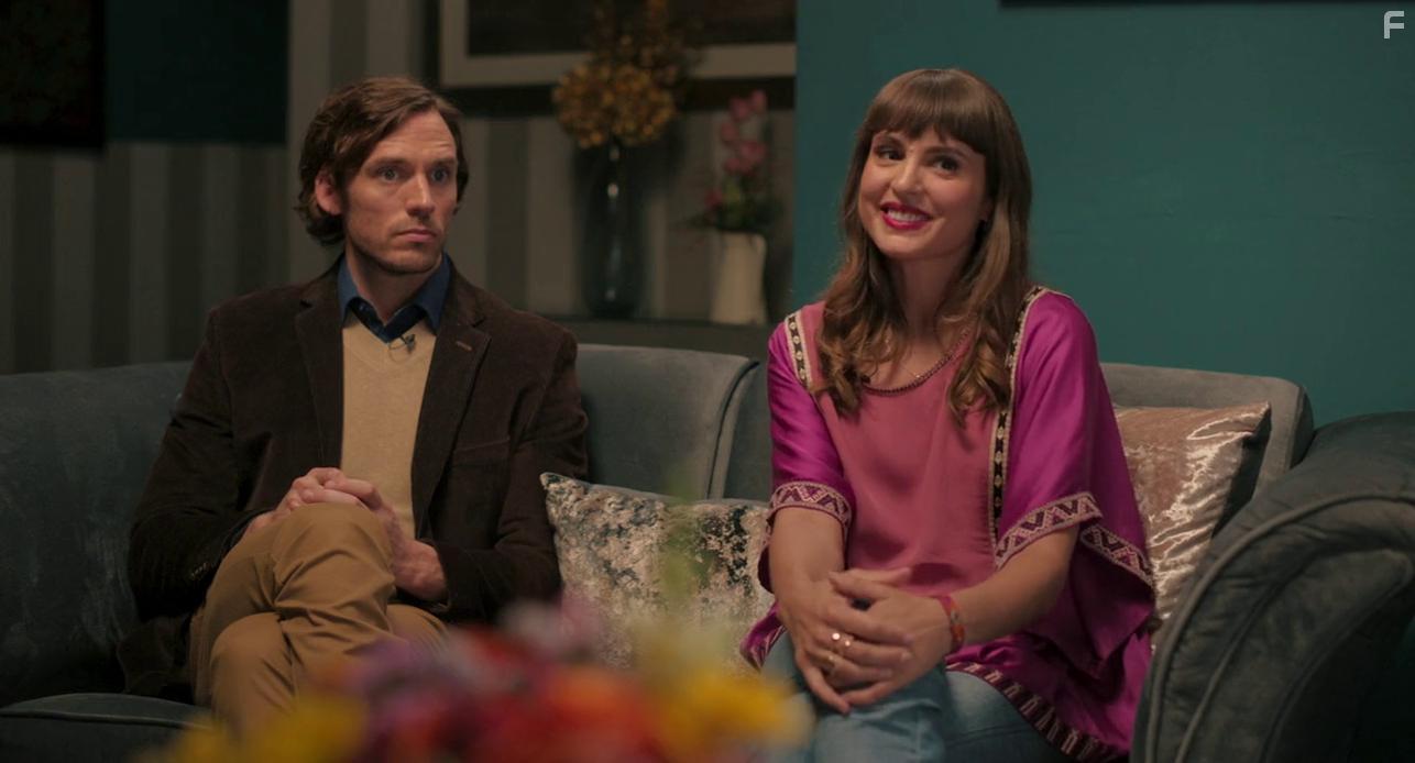 Vernica Echegui and Sam Claflin in Book of Love (2022)