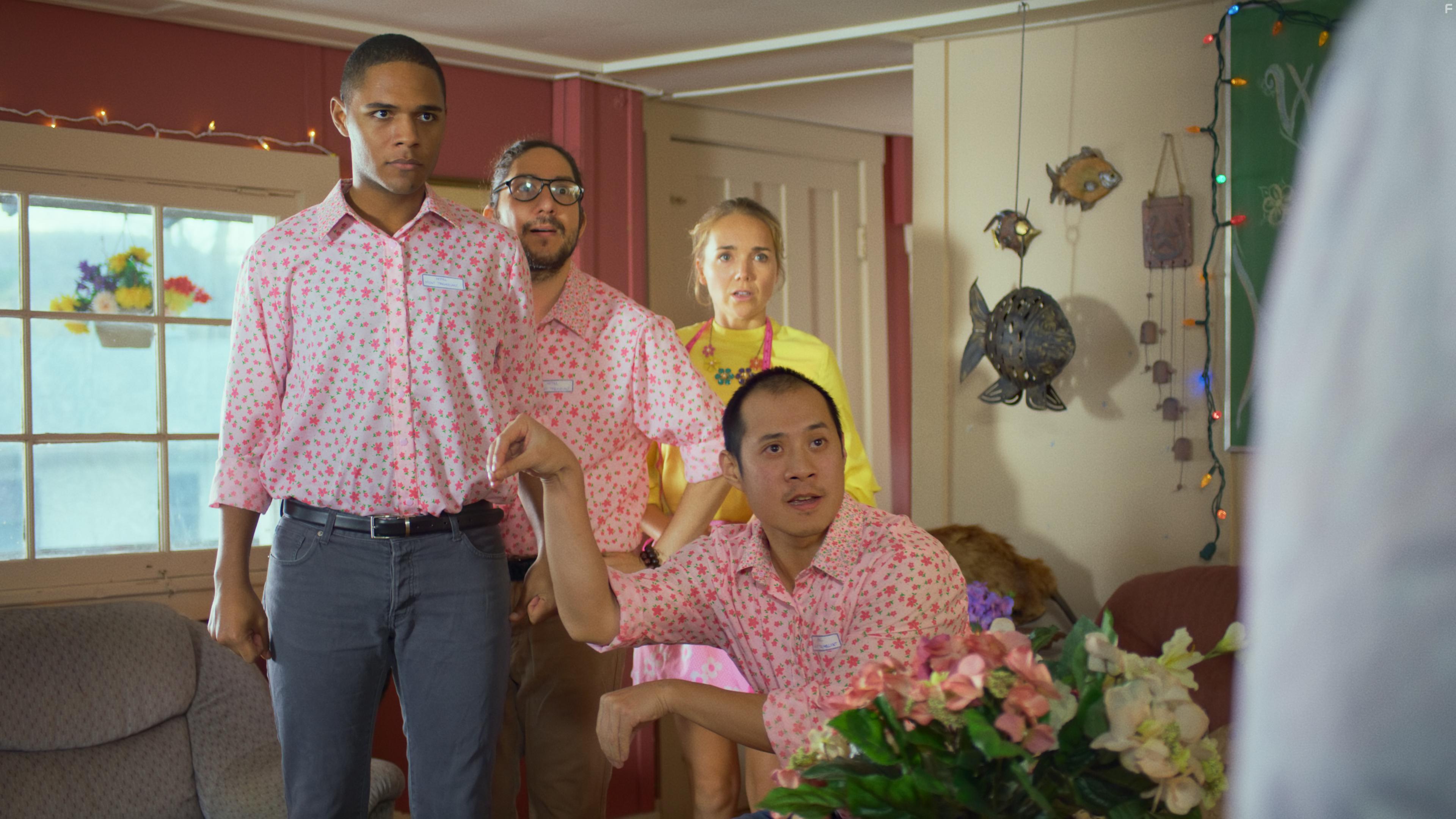 Lucie Vondrckov, Fred Nguyen Khan, Avi Bendahan, and Dakota Jamal Wellman in Hotel Limbo (2020)