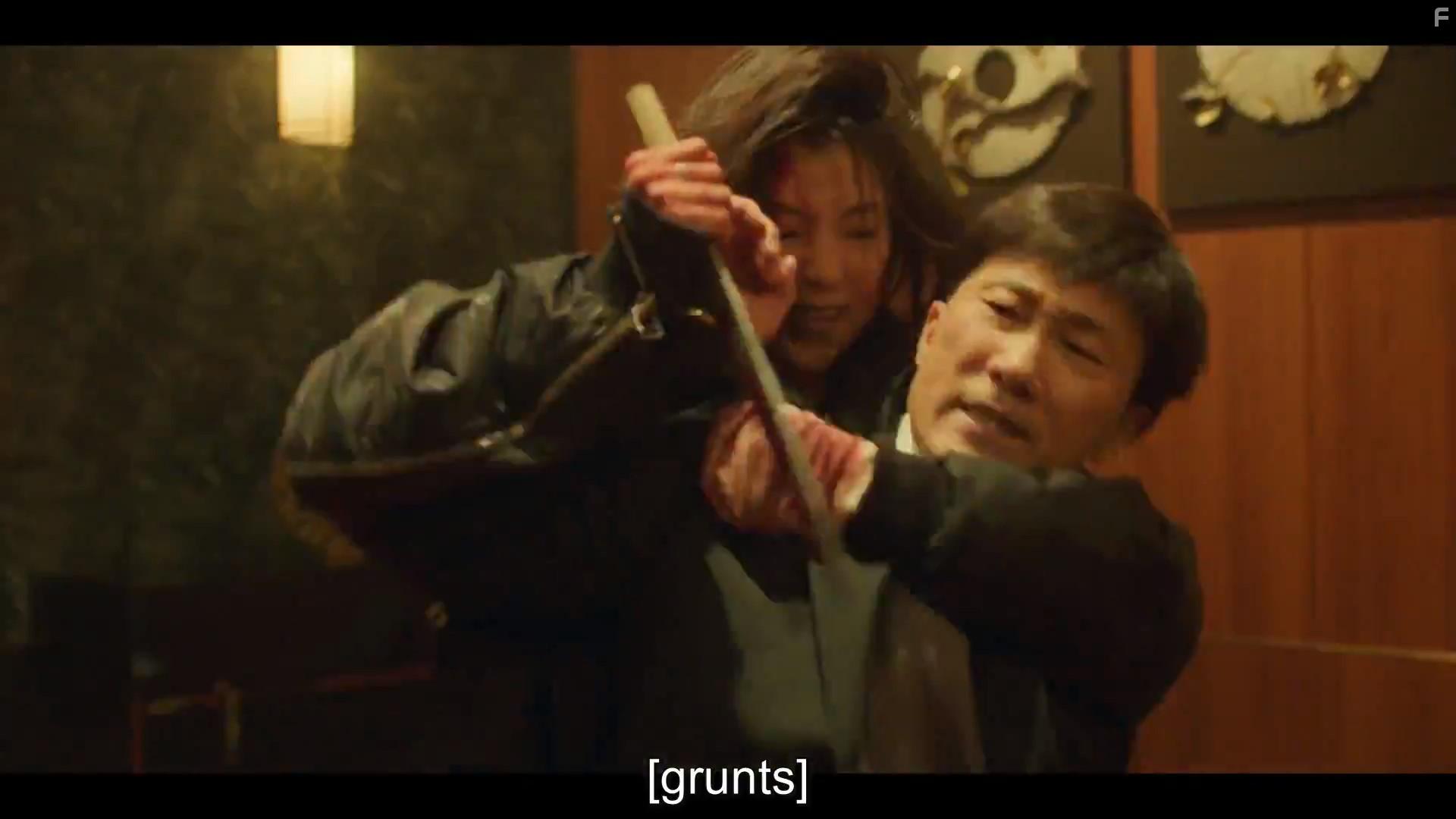 Won Jin and Han So-hee in My Name (2021)